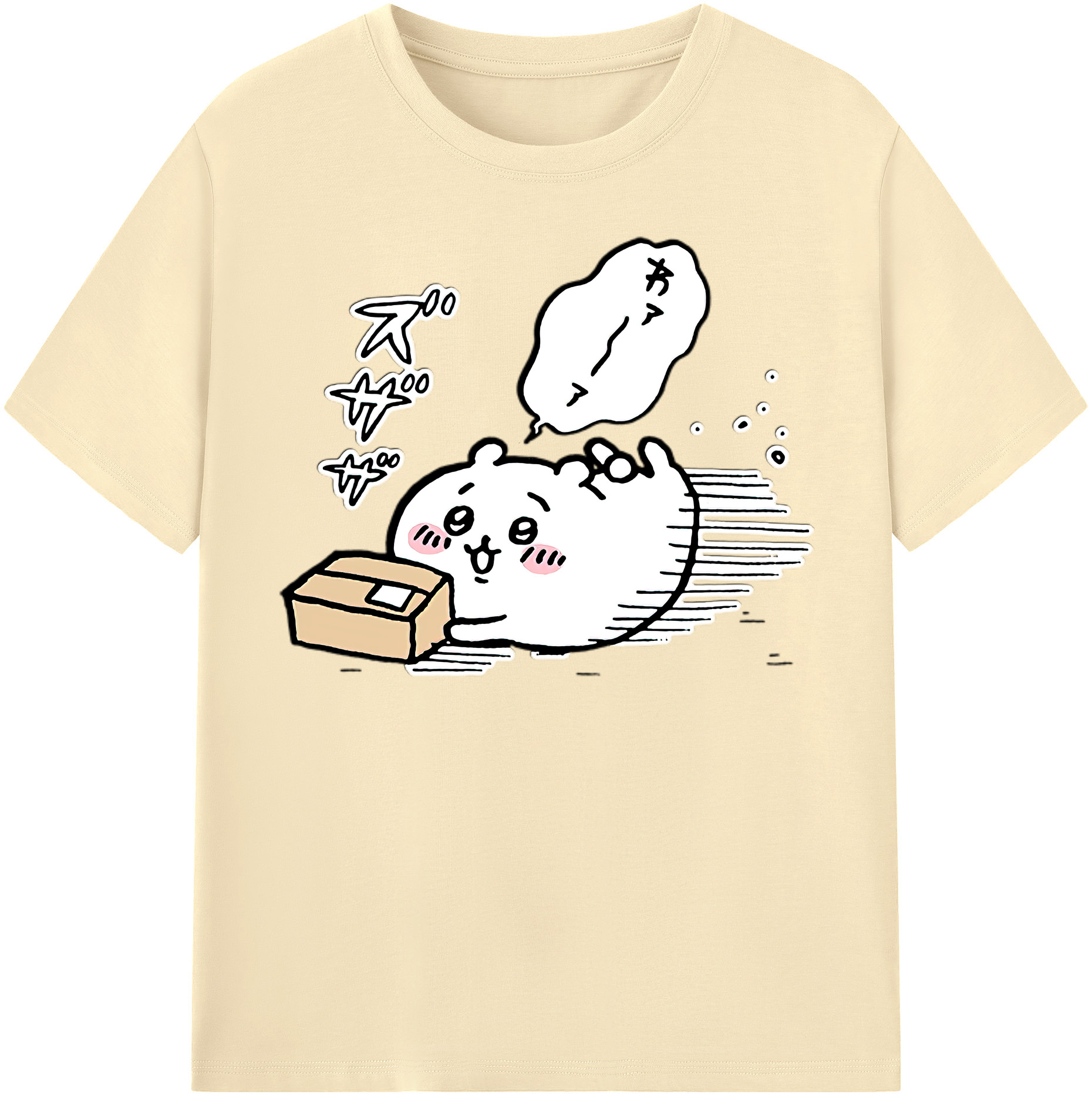（画像用） ちいかわ ちいかわ Chii-kawa chiikawa 綿100％半袖Tシャツ（フロントプリント）