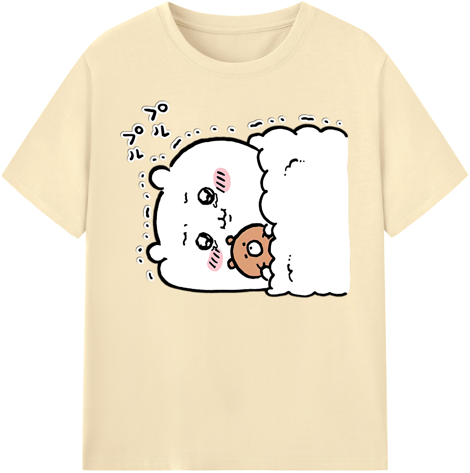 （画像用） ちいかわ ちいかわ Chii-kawa chiikawa 綿100％半袖Tシャツ（フロントプリント）
