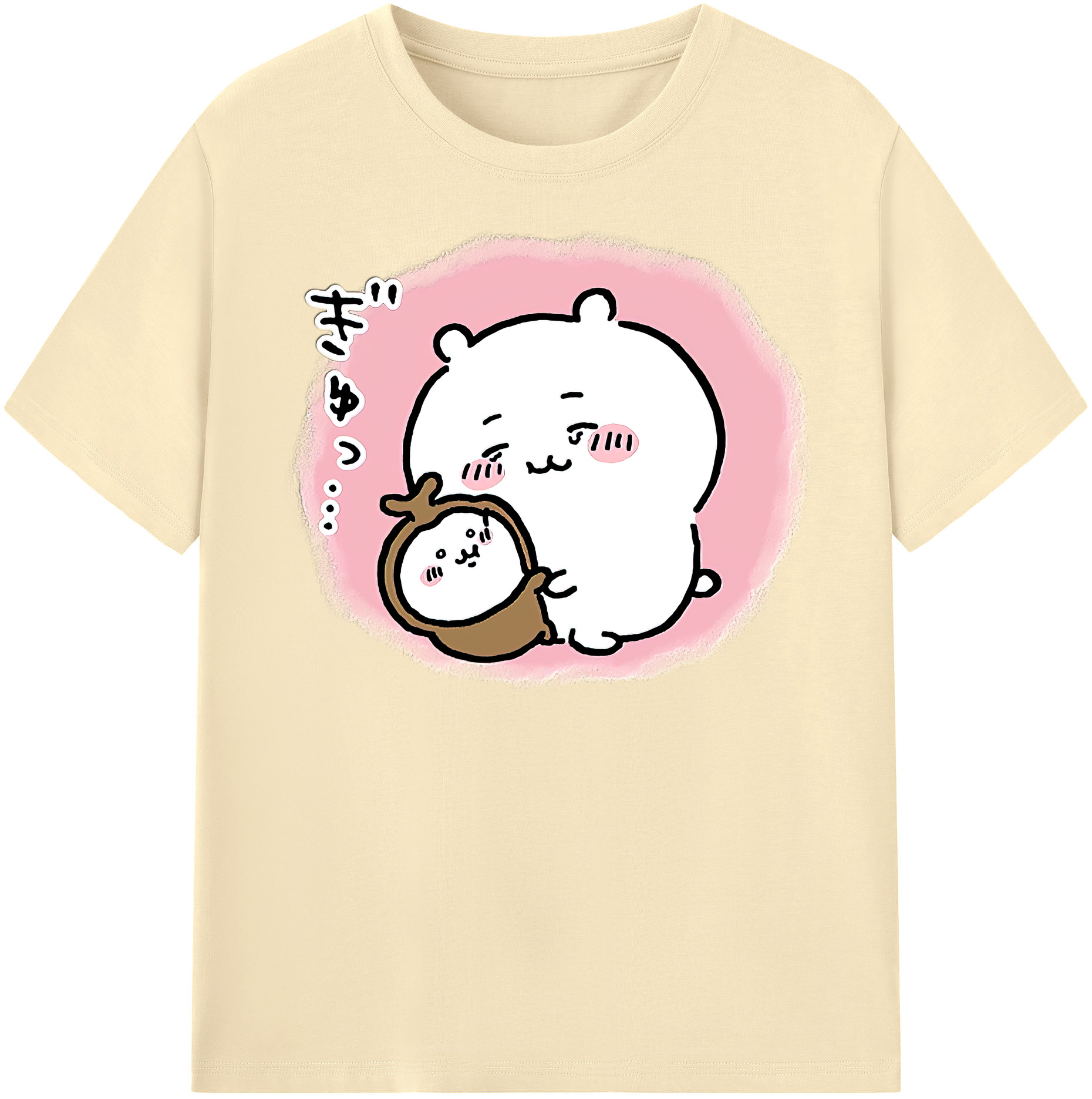 （画像用） ちいかわ ちいかわ Chii-kawa chiikawa 綿100％半袖Tシャツ（フロントプリント）
