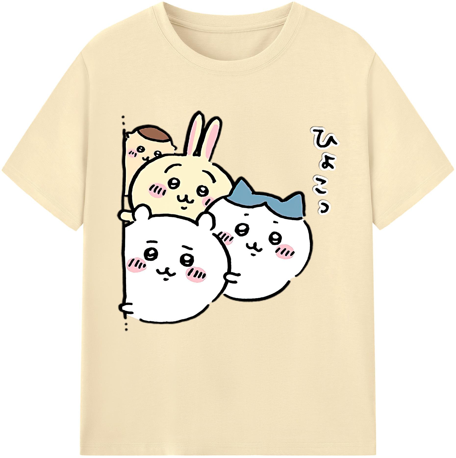 （画像用） ちいかわ ちいかわ Chii-kawa chiikawa 綿100％半袖Tシャツ（フロントプリント）