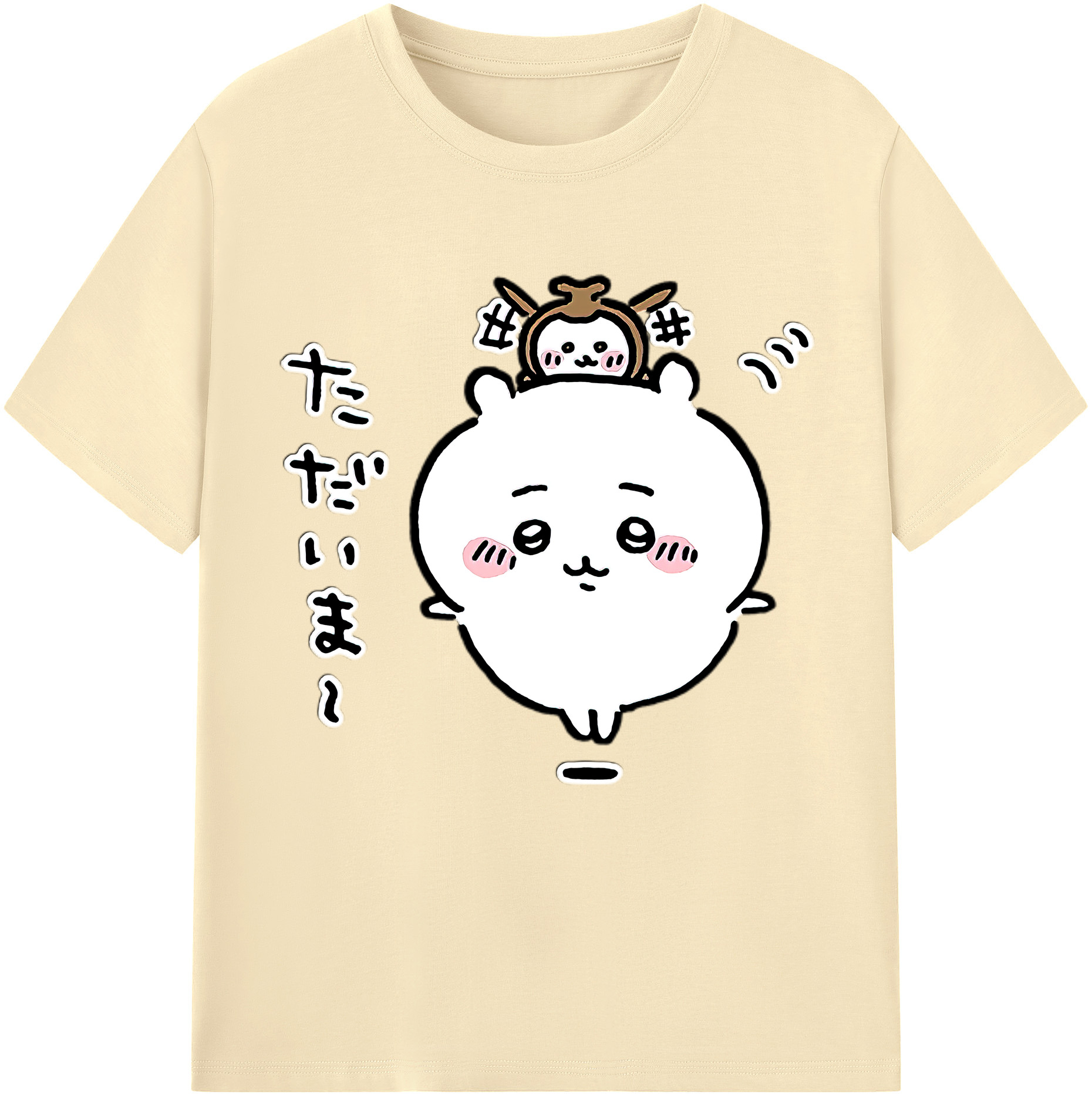 （画像用） ちいかわ ちいかわ Chii-kawa chiikawa 綿100％半袖Tシャツ（フロントプリント）