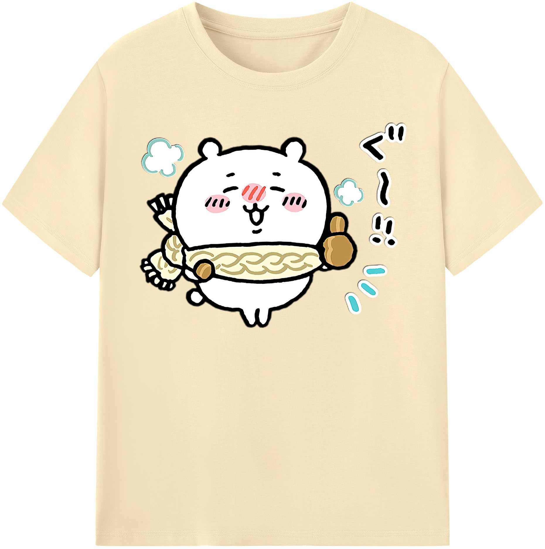 （画像用） ちいかわ ちいかわ Chii-kawa chiikawa 綿100％半袖Tシャツ（フロントプリント）