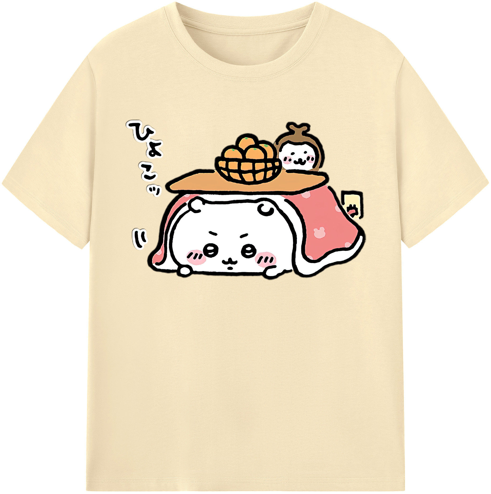 （画像用） ちいかわ ちいかわ Chii-kawa chiikawa 綿100％半袖Tシャツ（フロントプリント）