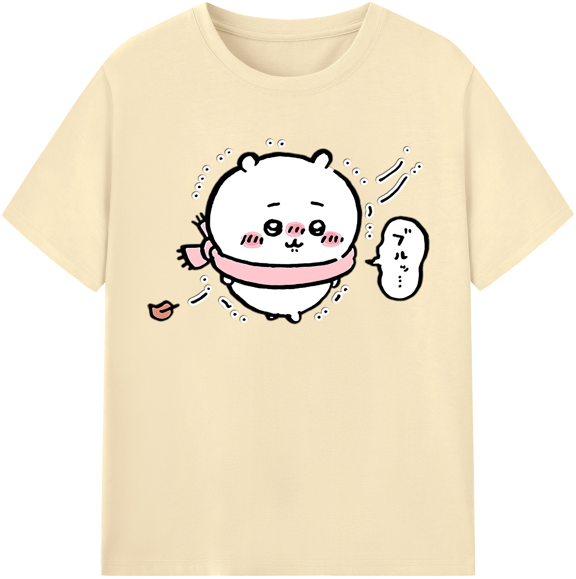 （画像用） ちいかわ ちいかわ Chii-kawa chiikawa 綿100％半袖Tシャツ（フロントプリント）