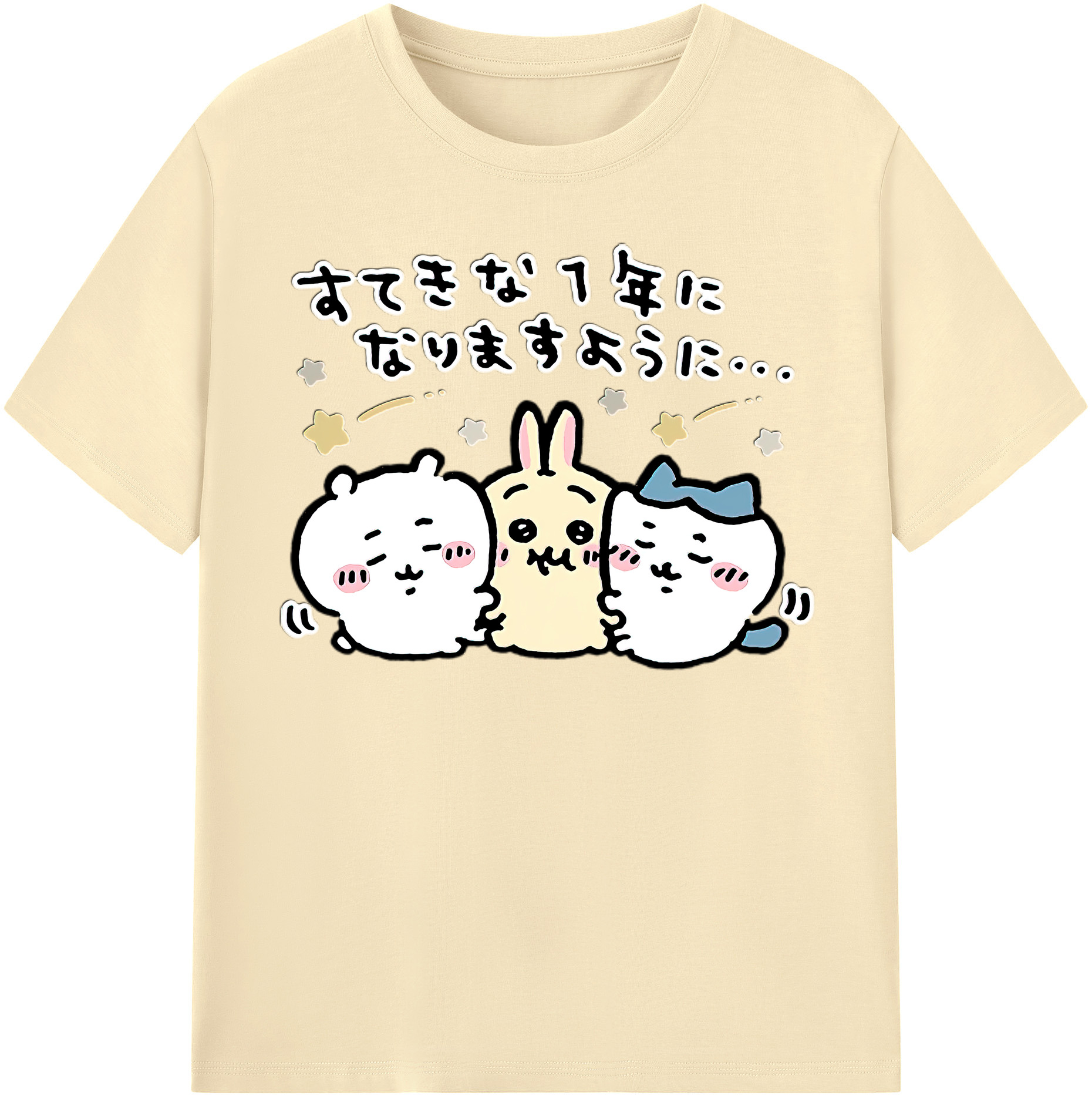 （画像用） ちいかわ ちいかわ Chii-kawa chiikawa 綿100％半袖Tシャツ（フロントプリント）