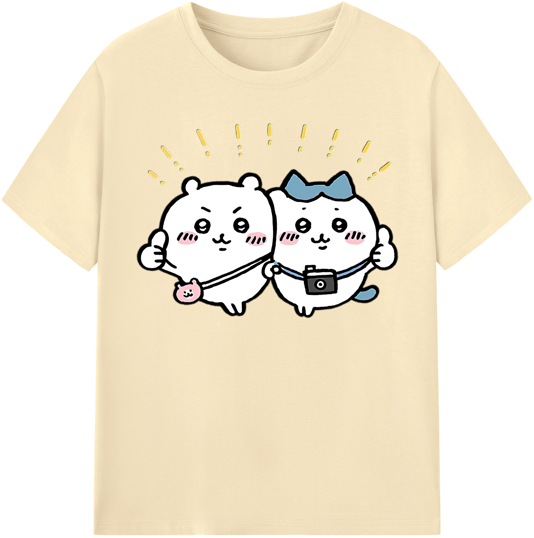 （画像用） ちいかわ ちいかわ Chii-kawa chiikawa 綿100％半袖Tシャツ（フロントプリント）