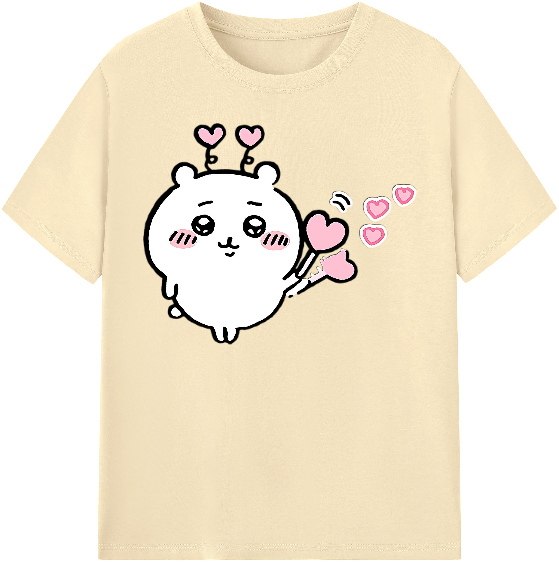 （画像用） ちいかわ ちいかわ Chii-kawa chiikawa 綿100％半袖Tシャツ（フロントプリント）