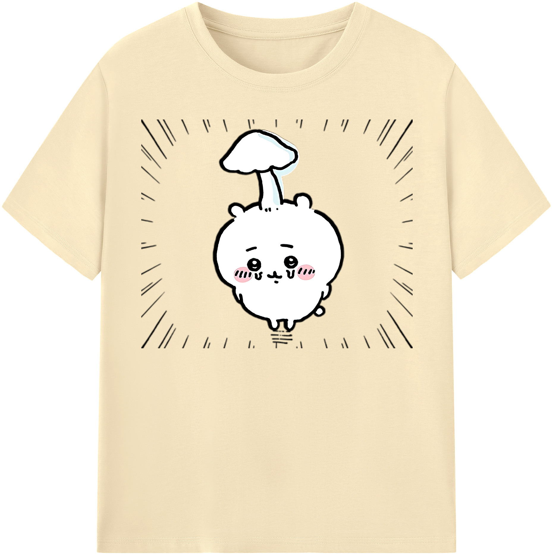 （画像用） ちいかわ ちいかわ Chii-kawa chiikawa 綿100％半袖Tシャツ（フロントプリント）