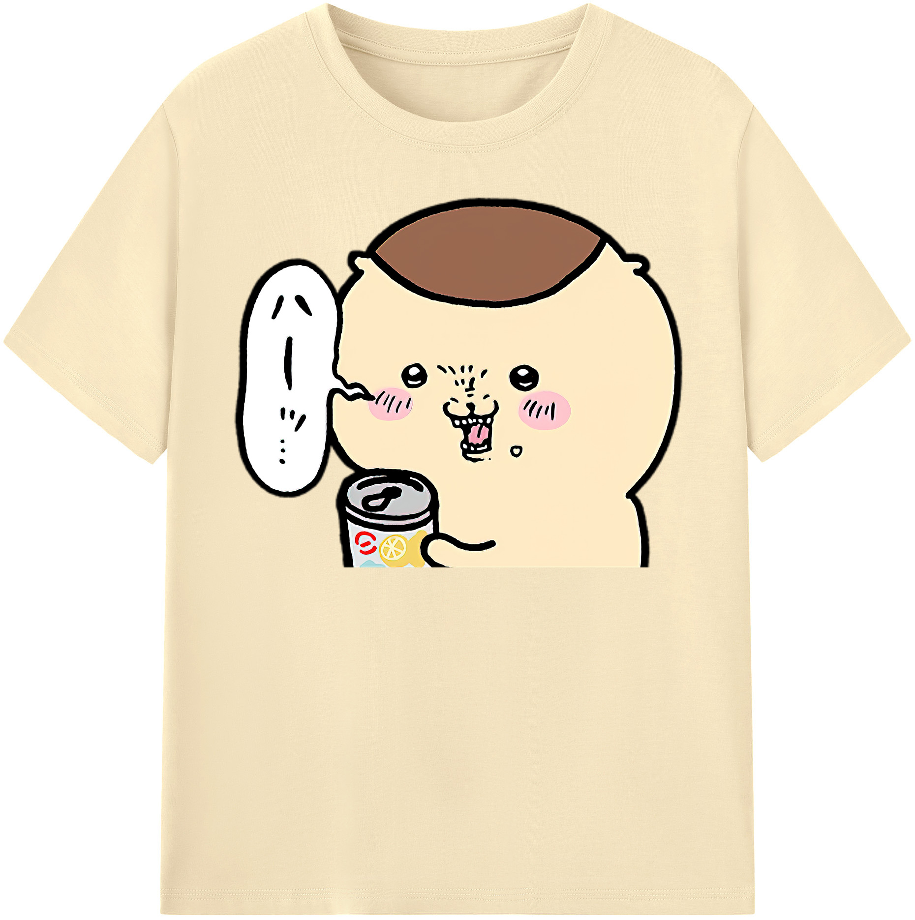 （画像用） ちいかわ くりまんじゅう Chii-kawa kuri manjū 綿100％半袖Tシャツ（フロントプリント）