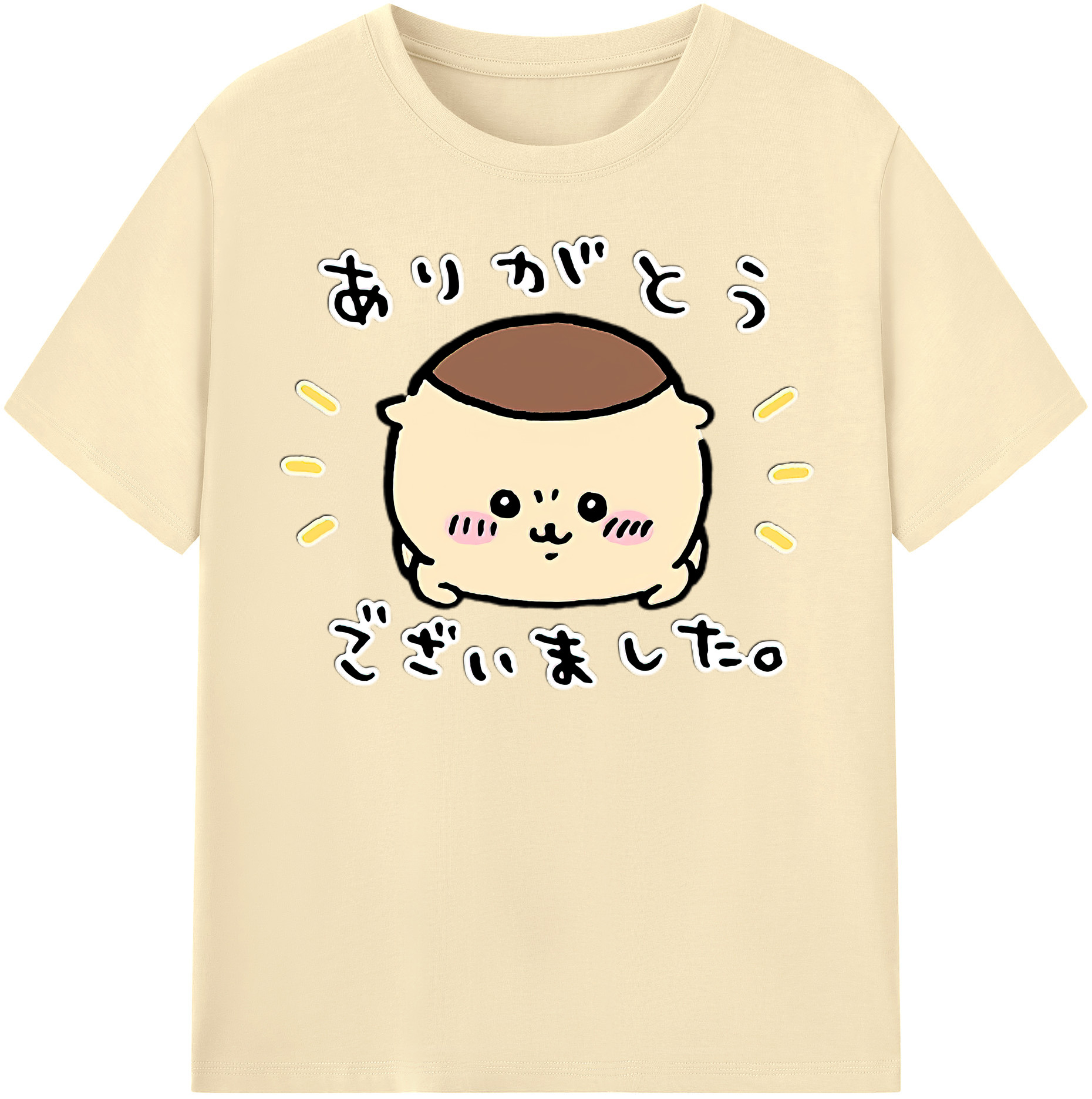 （画像用） ちいかわ くりまんじゅう Chii-kawa kuri manjū 綿100％半袖Tシャツ（フロントプリント）
