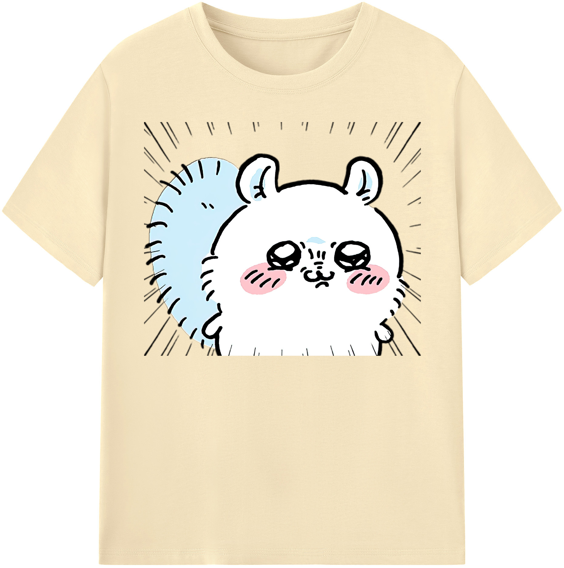 （画像用） ちいかわ モモンガ Chii-kawa Momonga 綿100％半袖Tシャツ（フロントプリント）