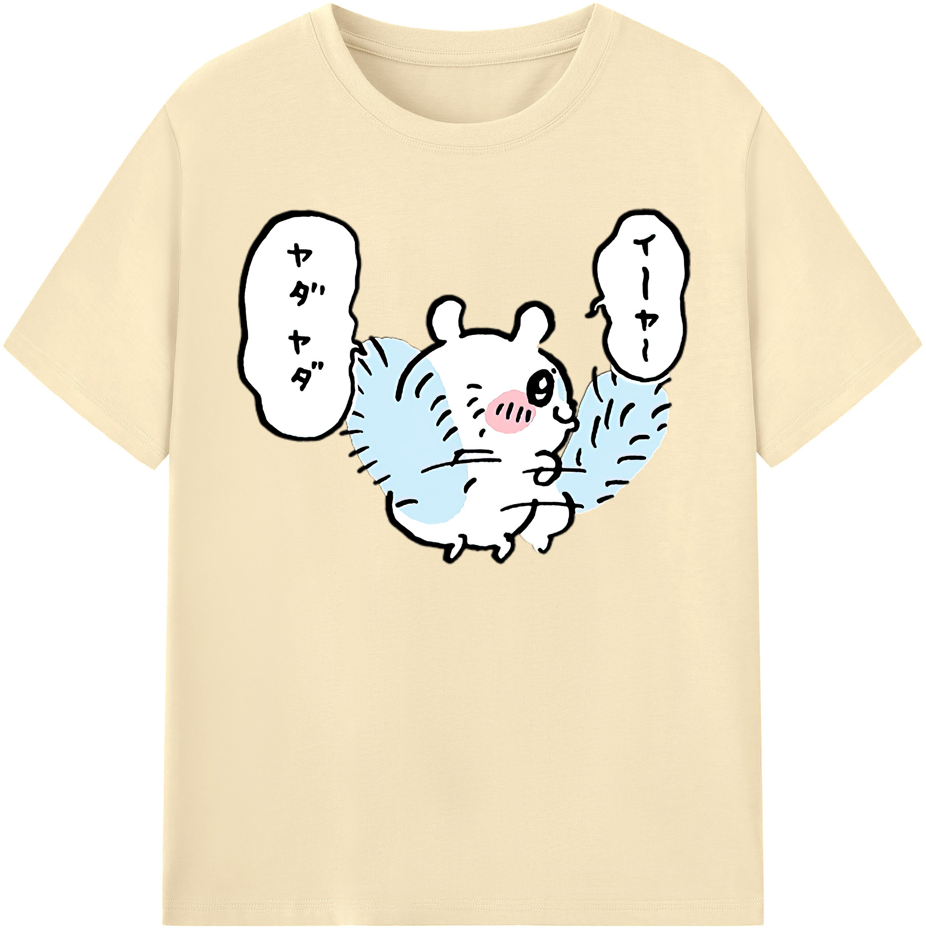 （画像用） ちいかわ モモンガ Chii-kawa Momonga 綿100％半袖Tシャツ（フロントプリント）