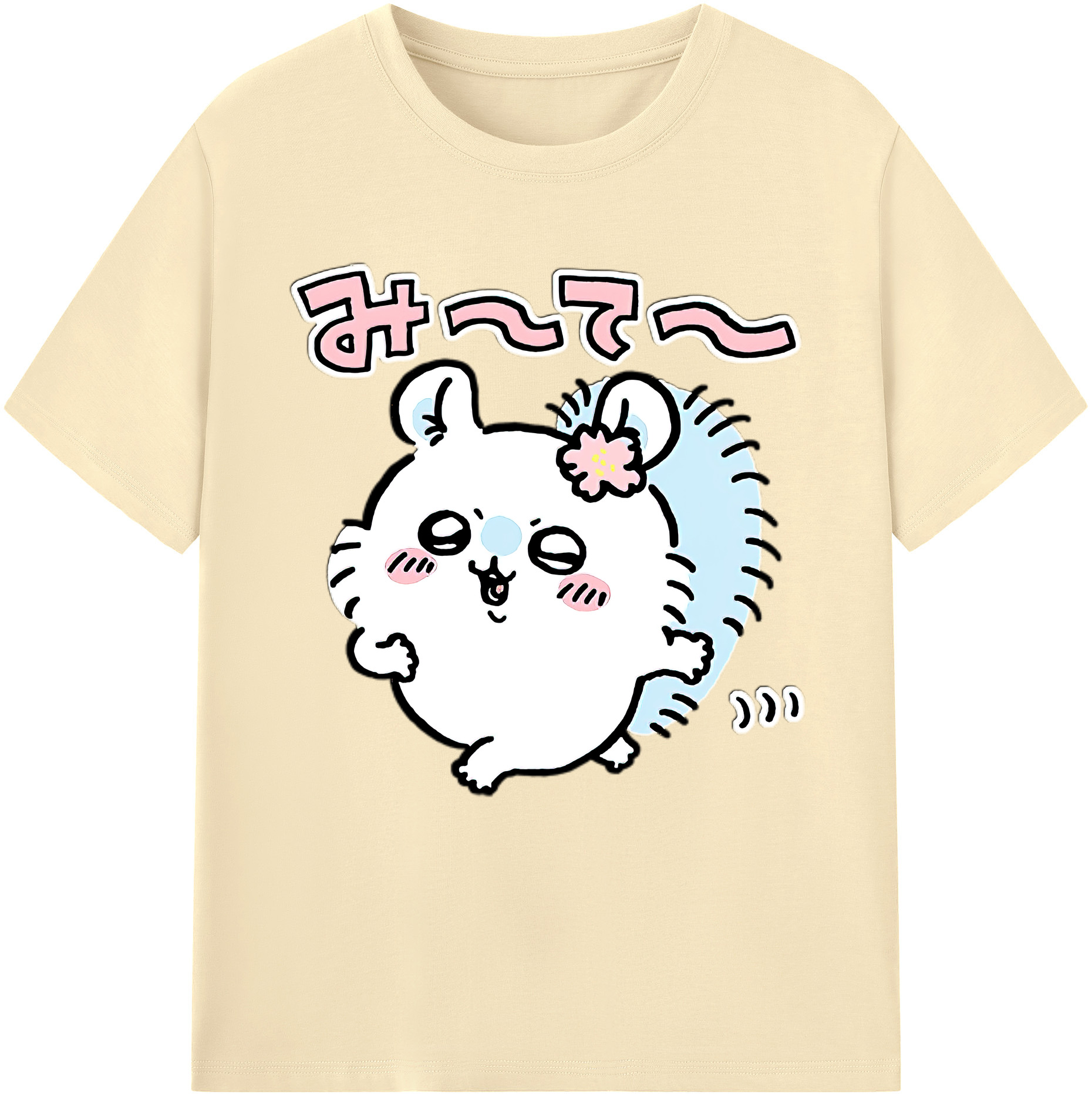 （画像用） ちいかわ モモンガ Chii-kawa Momonga 綿100％半袖Tシャツ（フロントプリント）