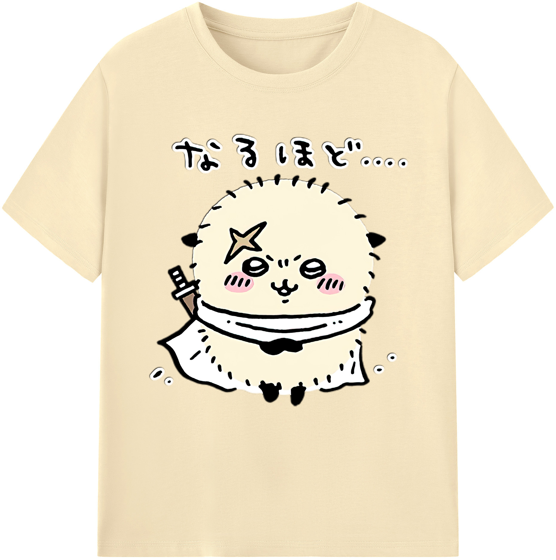 （画像用） ちいかわ ラッコ Chii-kawa Sea otter 綿100％半袖Tシャツ（フロントプリント）
