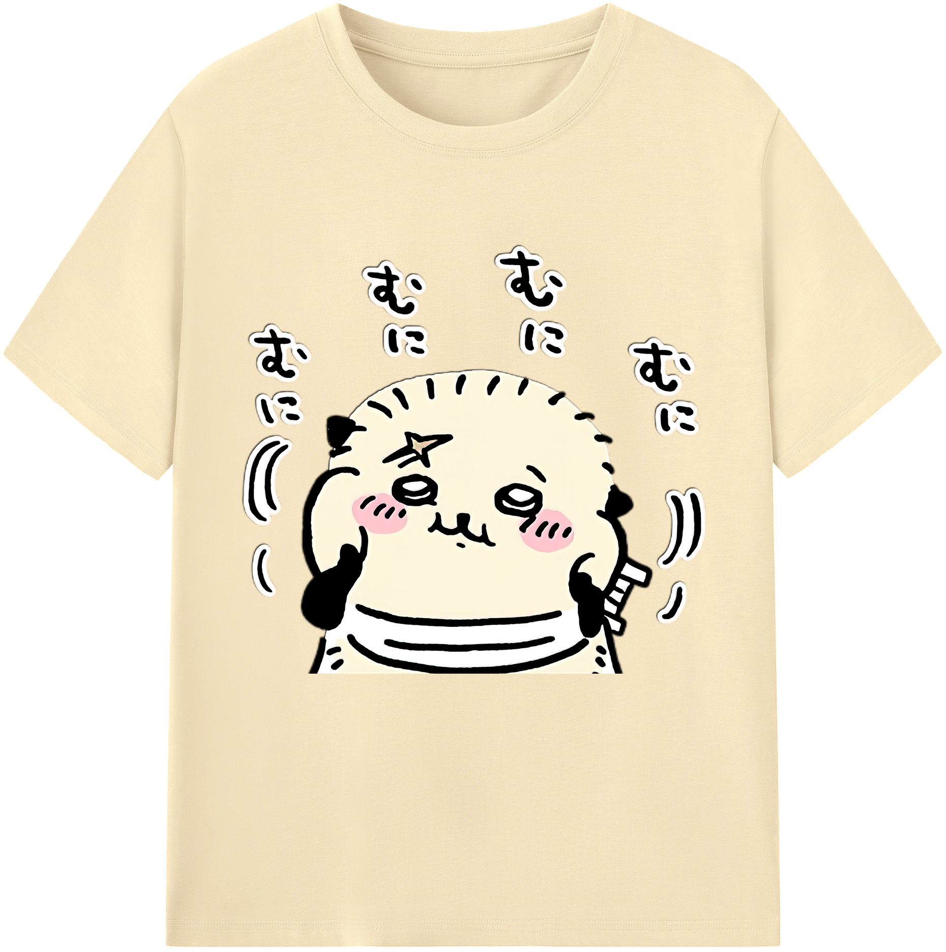 （画像用） ちいかわ ラッコ Chii-kawa Sea otter 綿100％半袖Tシャツ（フロントプリント）