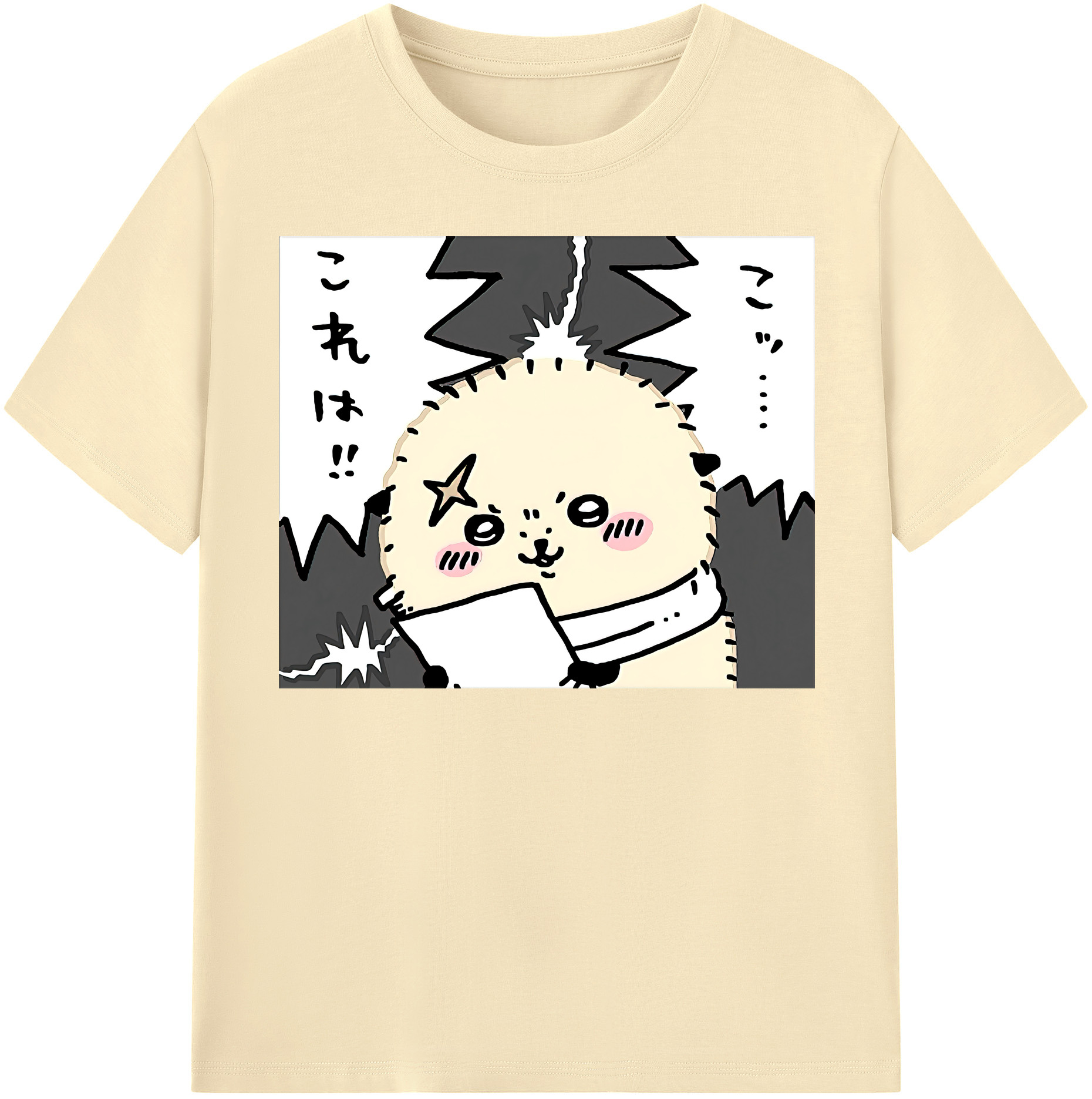 （画像用） ちいかわ ラッコ Chii-kawa Sea otter 綿100％半袖Tシャツ（フロントプリント）