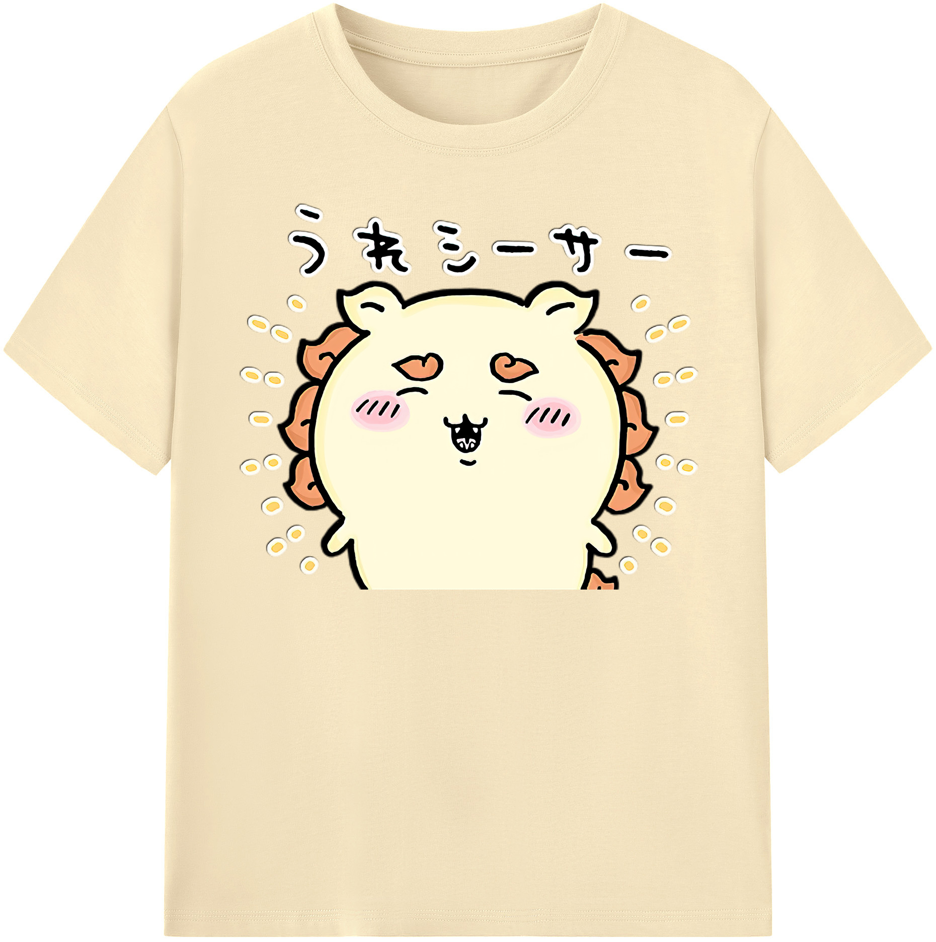 （画像用） ちいかわ シーサー Chii-kawa Shisa 綿100％半袖Tシャツ（フロントプリント）