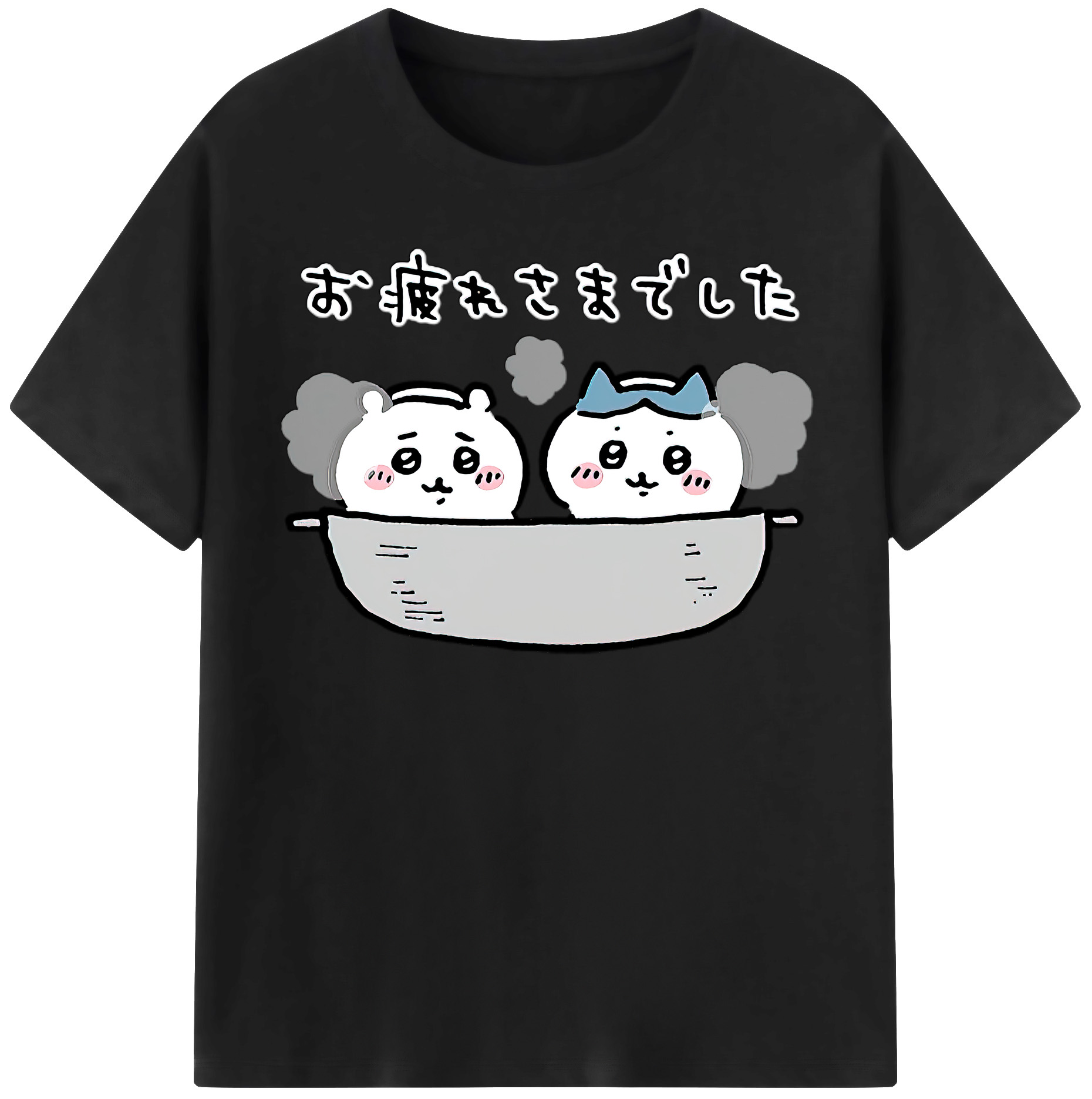（画像用） ちいかわ ハチワレ Chii-kawa hachiware 綿100％半袖Tシャツ（フロントプリント）