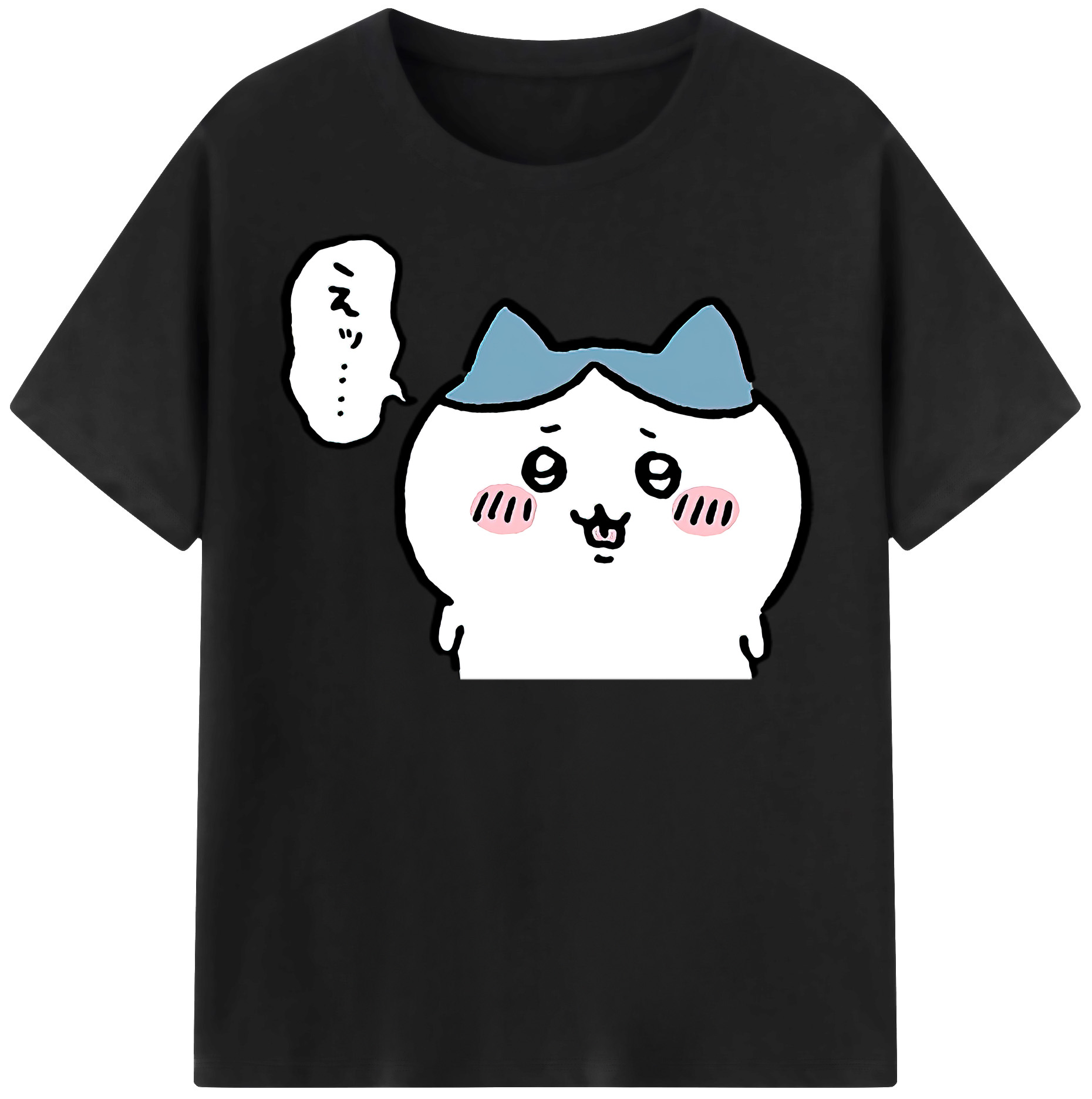 （画像用） ちいかわ ハチワレ Chii-kawa hachiware 綿100％半袖Tシャツ（フロントプリント）