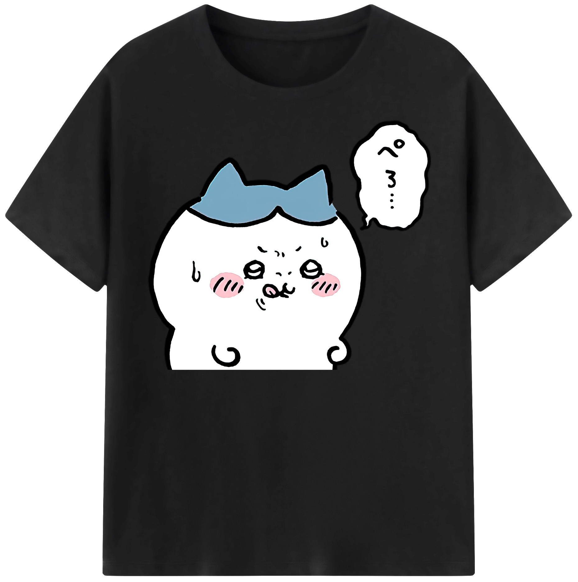 （画像用） ちいかわ ハチワレ Chii-kawa hachiware 綿100％半袖Tシャツ（フロントプリント）