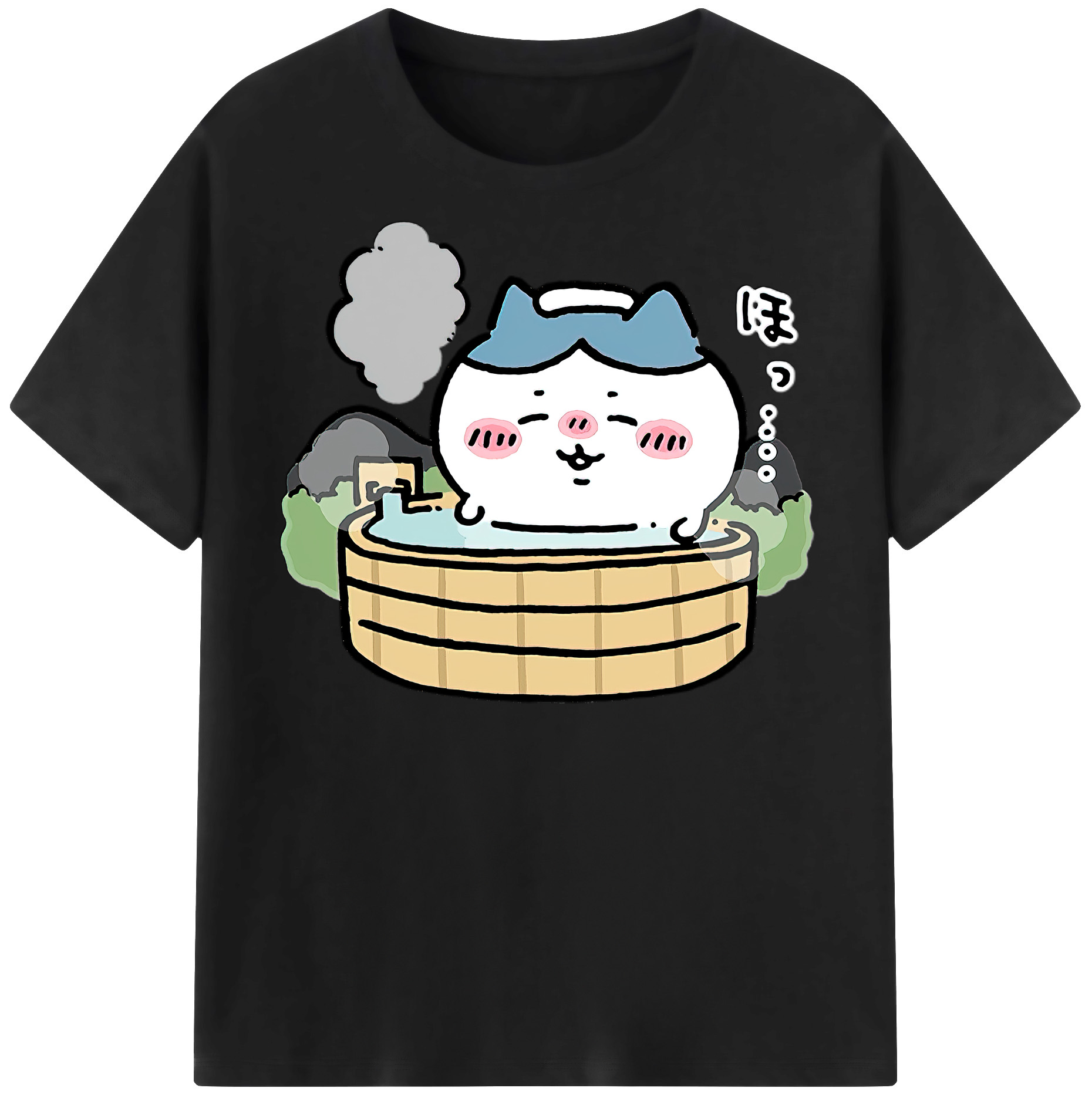 （画像用） ちいかわ ハチワレ Chii-kawa hachiware 綿100％半袖Tシャツ（フロントプリント）