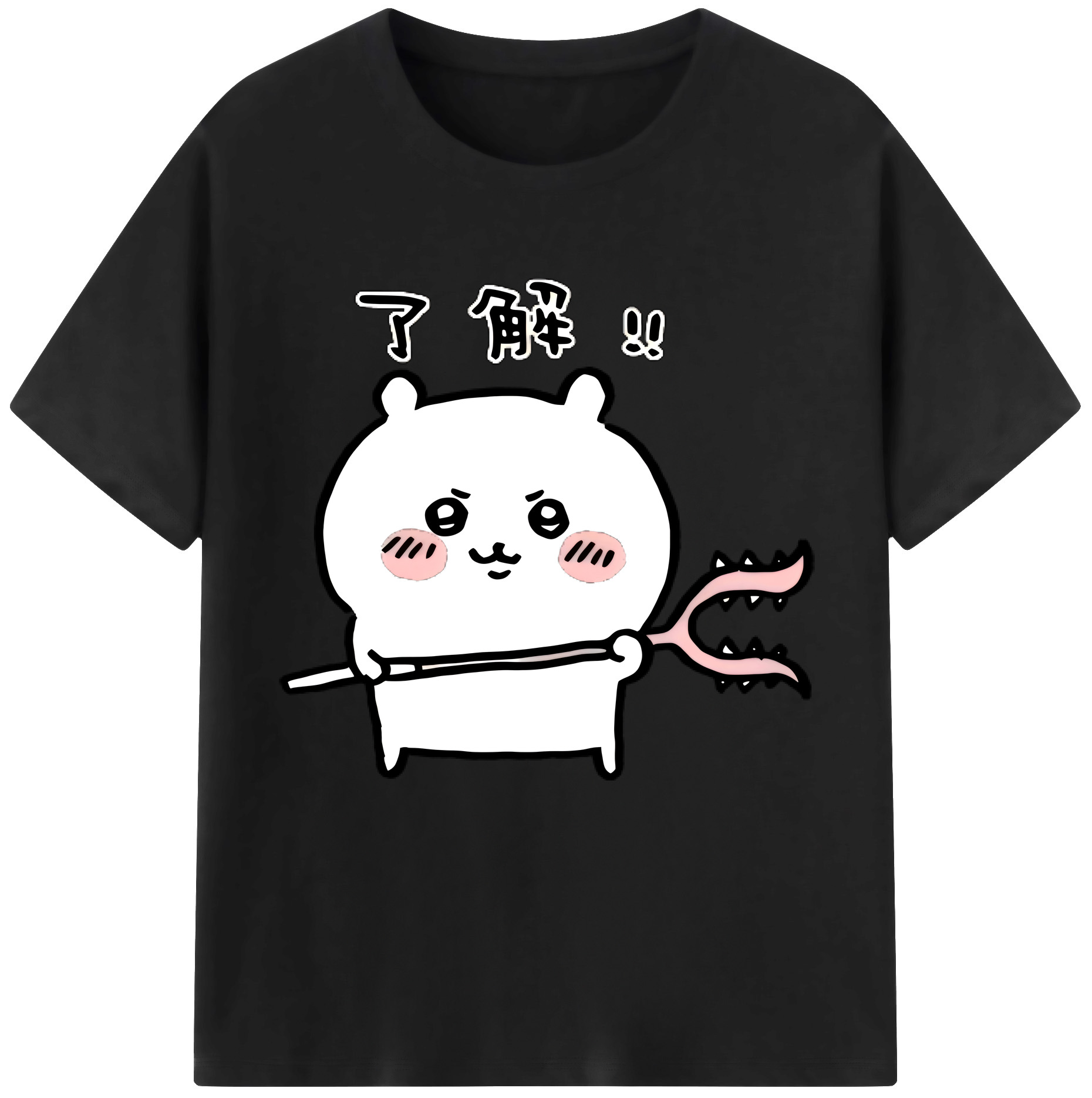 （画像用） ちいかわ ちいかわ Chii-kawa chiikawa 綿100％半袖Tシャツ（フロントプリント）