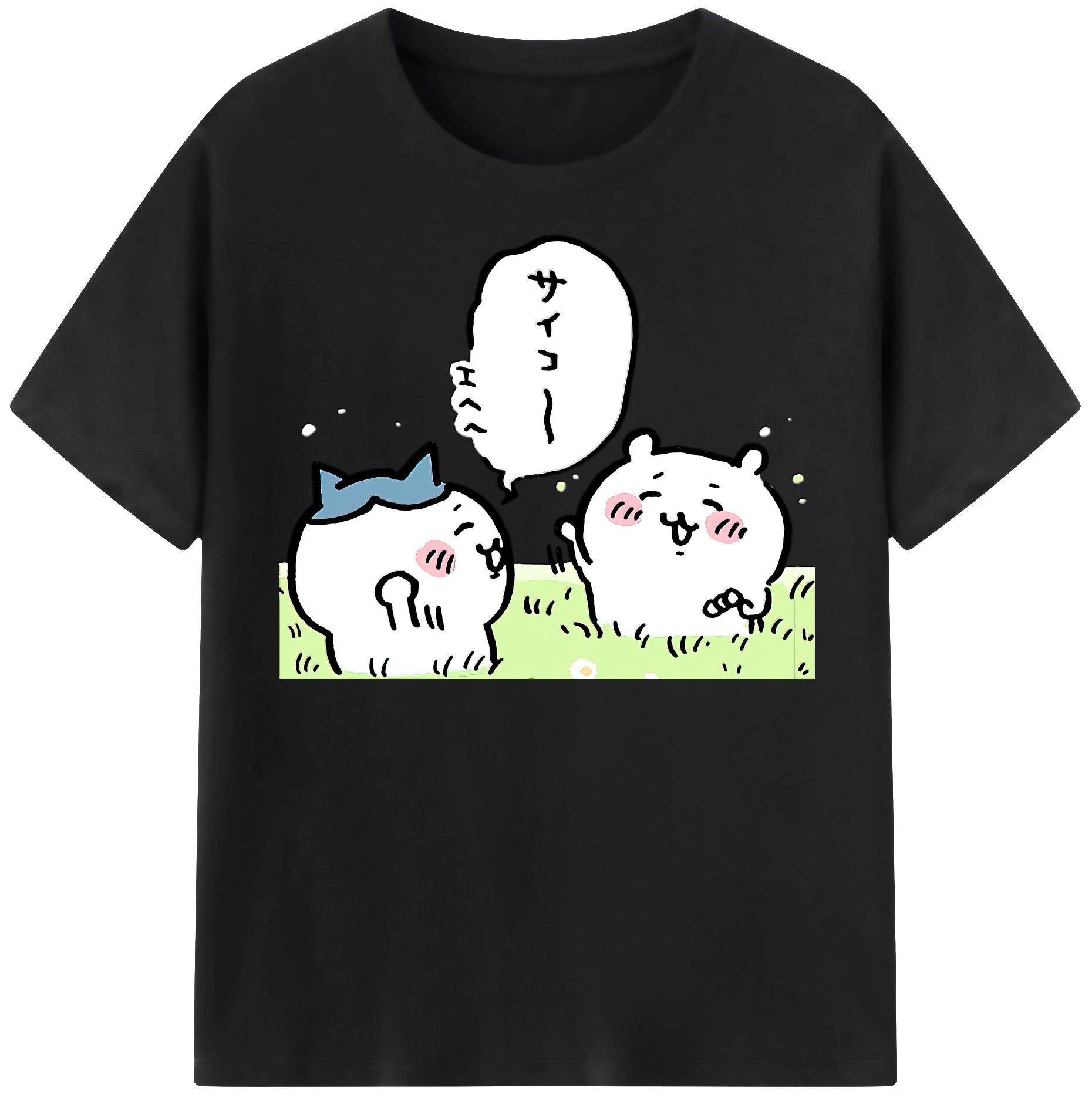 （画像用） ちいかわ ちいかわ Chii-kawa chiikawa 綿100％半袖Tシャツ（フロントプリント）