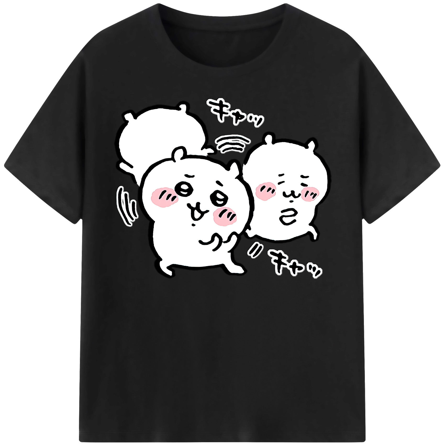 （画像用） ちいかわ ちいかわ Chii-kawa chiikawa 綿100％半袖Tシャツ（フロントプリント）