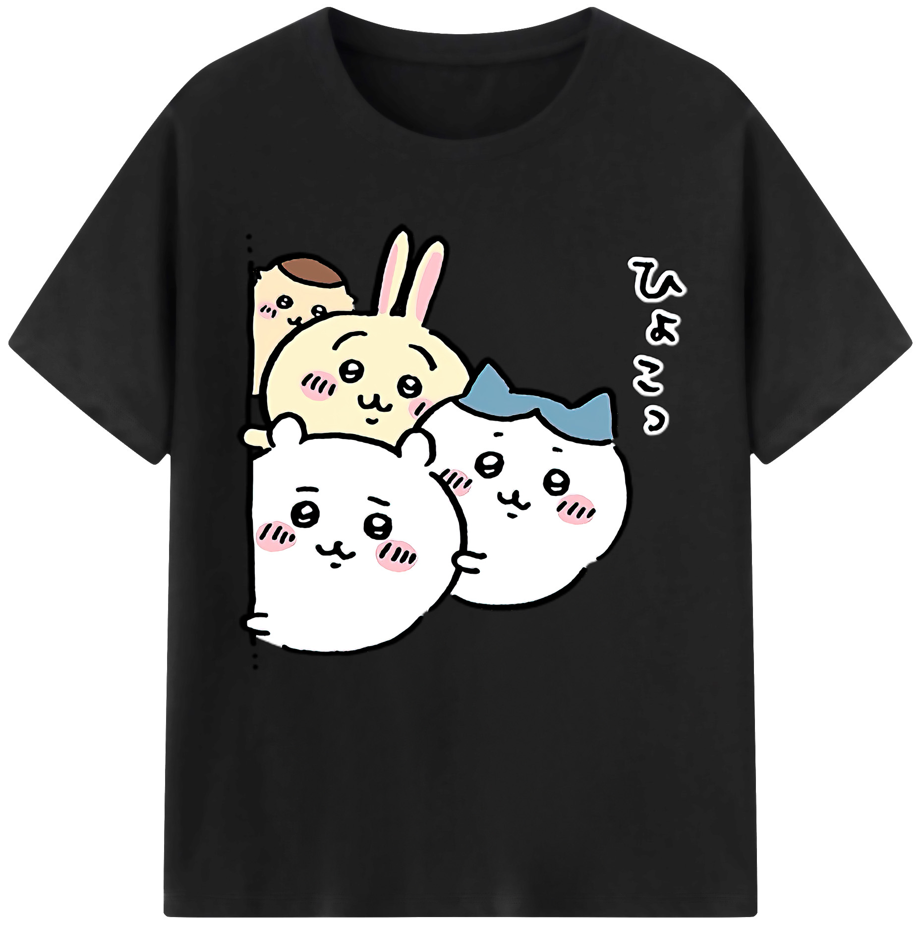 （画像用） ちいかわ ちいかわ Chii-kawa chiikawa 綿100％半袖Tシャツ（フロントプリント）