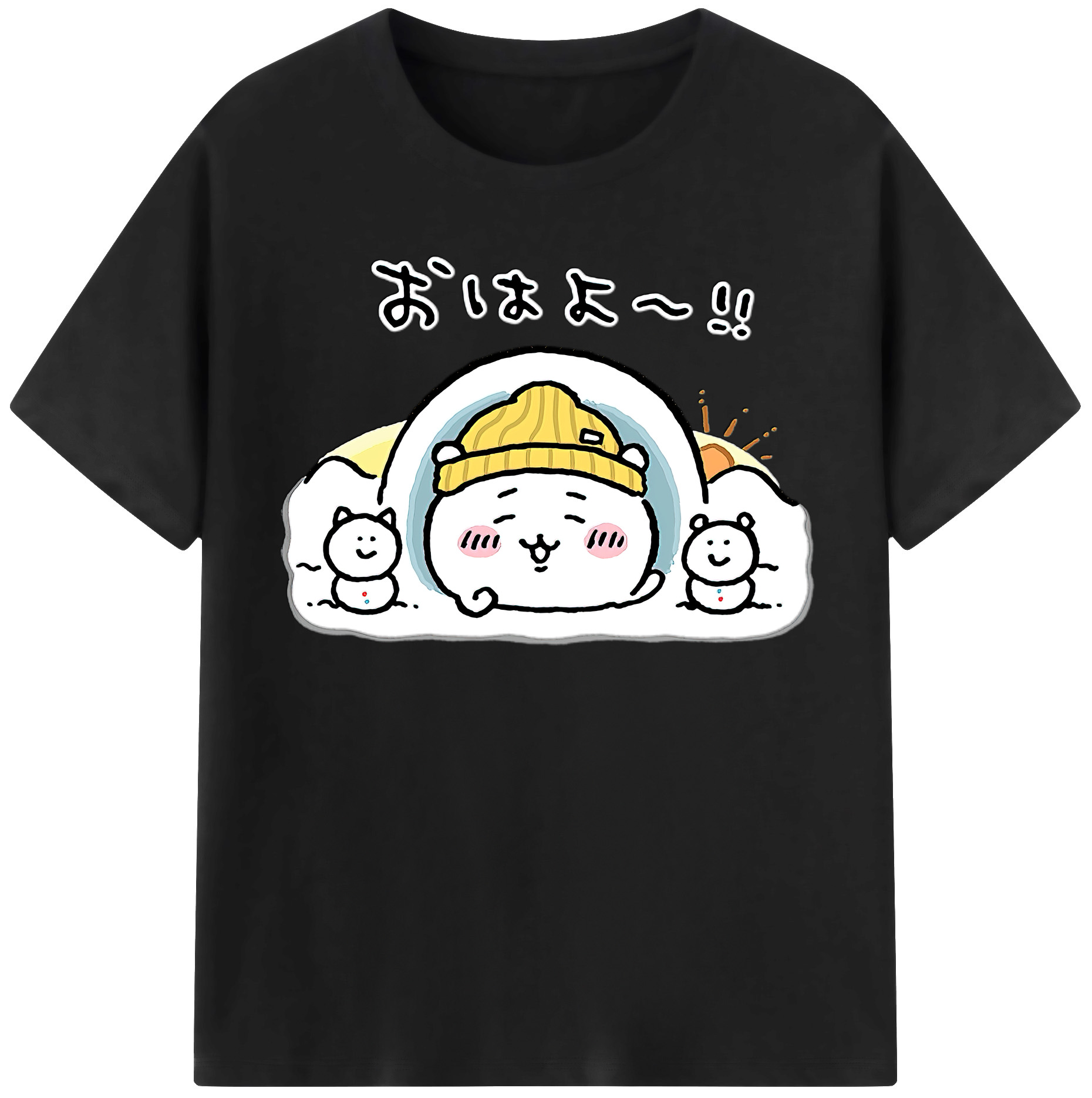 （画像用） ちいかわ ちいかわ Chii-kawa chiikawa 綿100％半袖Tシャツ（フロントプリント）