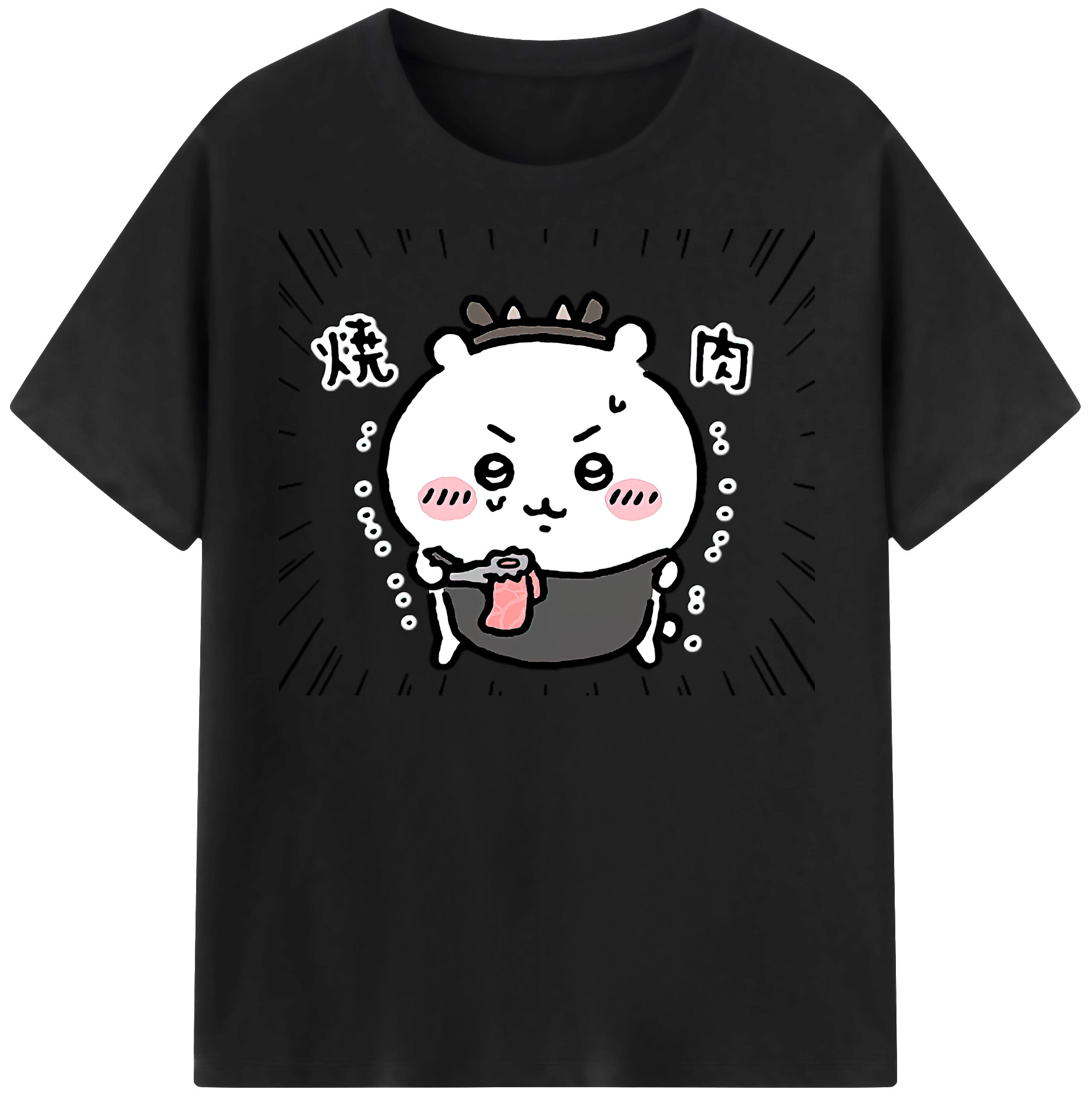 （画像用） ちいかわ ちいかわ Chii-kawa chiikawa 綿100％半袖Tシャツ（フロントプリント）