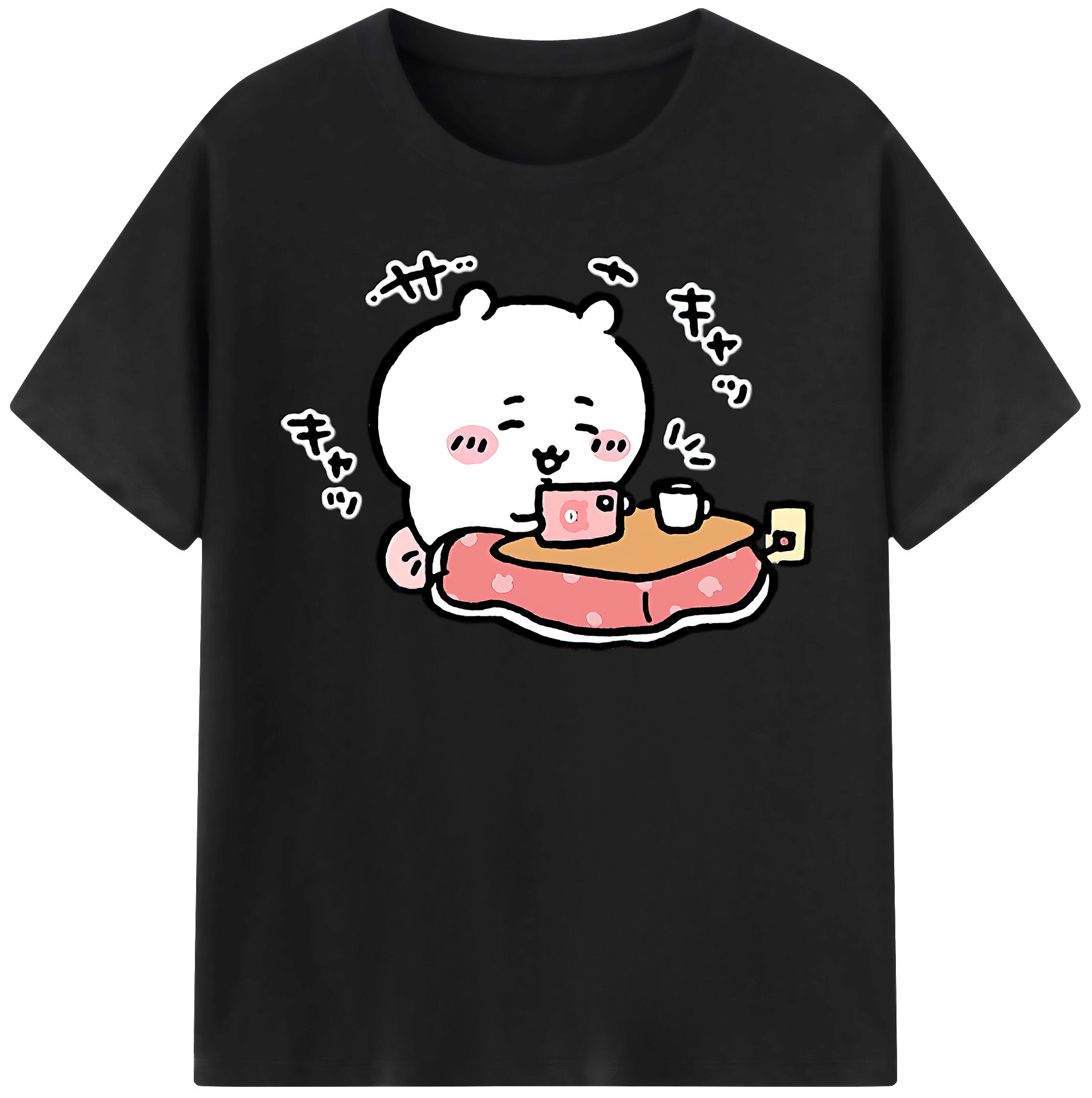（画像用） ちいかわ ちいかわ Chii-kawa chiikawa 綿100％半袖Tシャツ（フロントプリント）