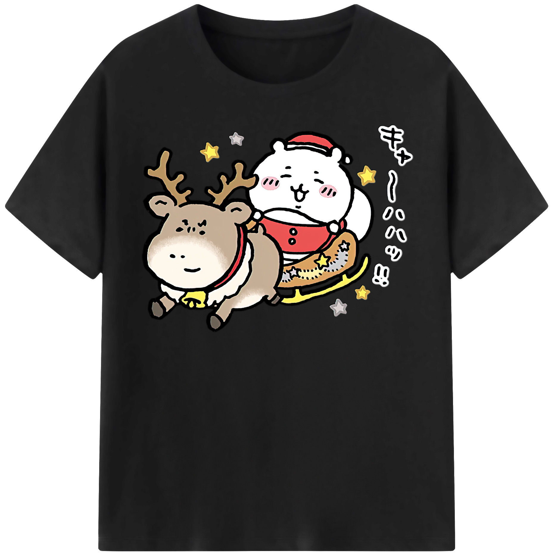 （画像用） ちいかわ ちいかわ Chii-kawa chiikawa 綿100％半袖Tシャツ（フロントプリント）