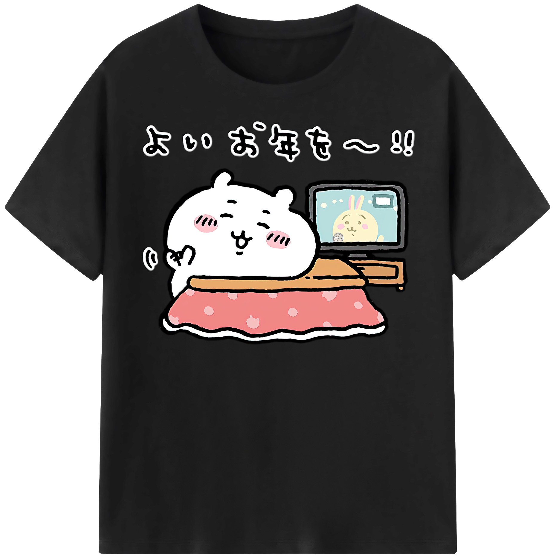 （画像用） ちいかわ ちいかわ Chii-kawa chiikawa 綿100％半袖Tシャツ（フロントプリント）
