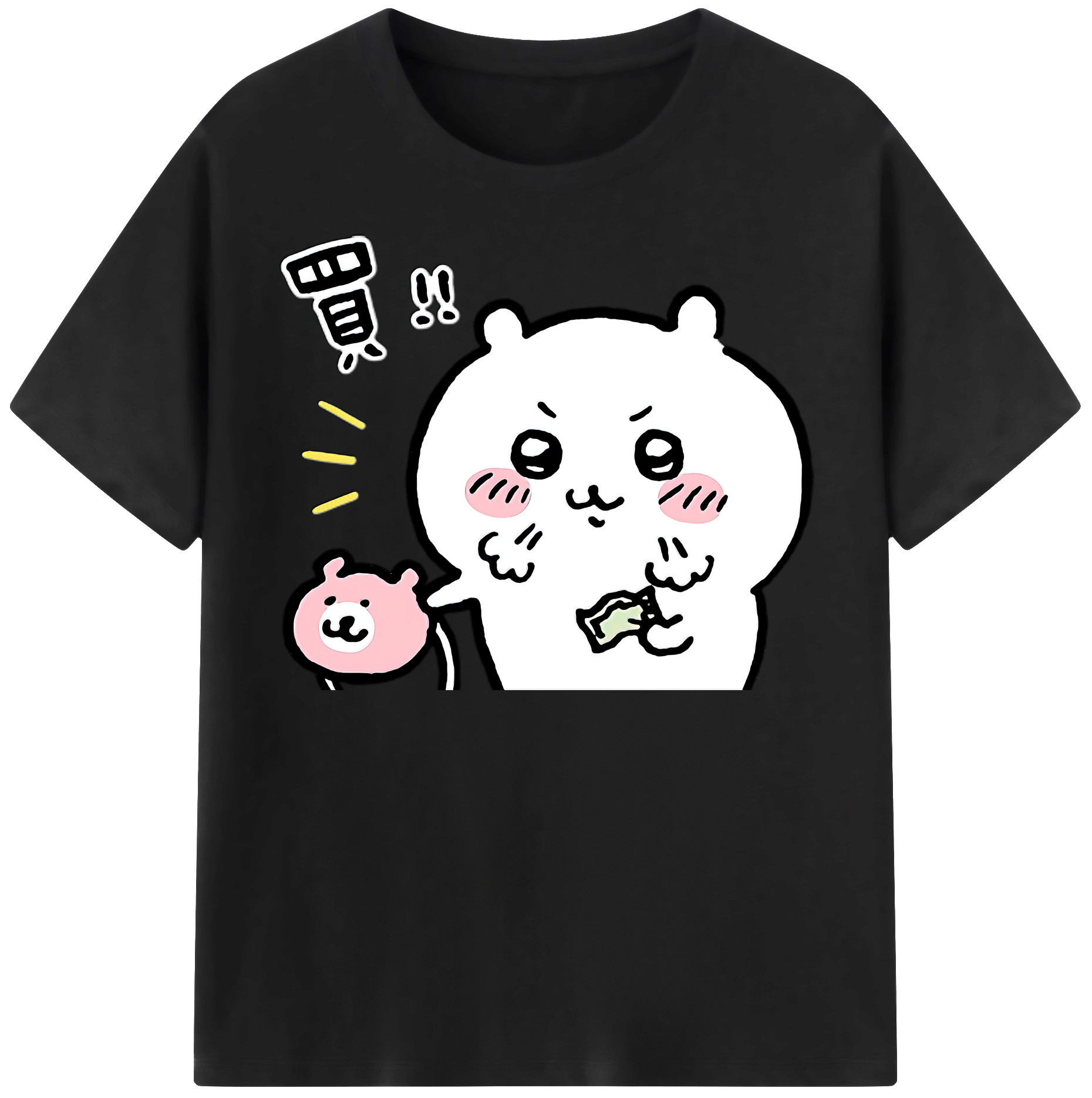 （画像用） ちいかわ ちいかわ Chii-kawa chiikawa 綿100％半袖Tシャツ（フロントプリント）