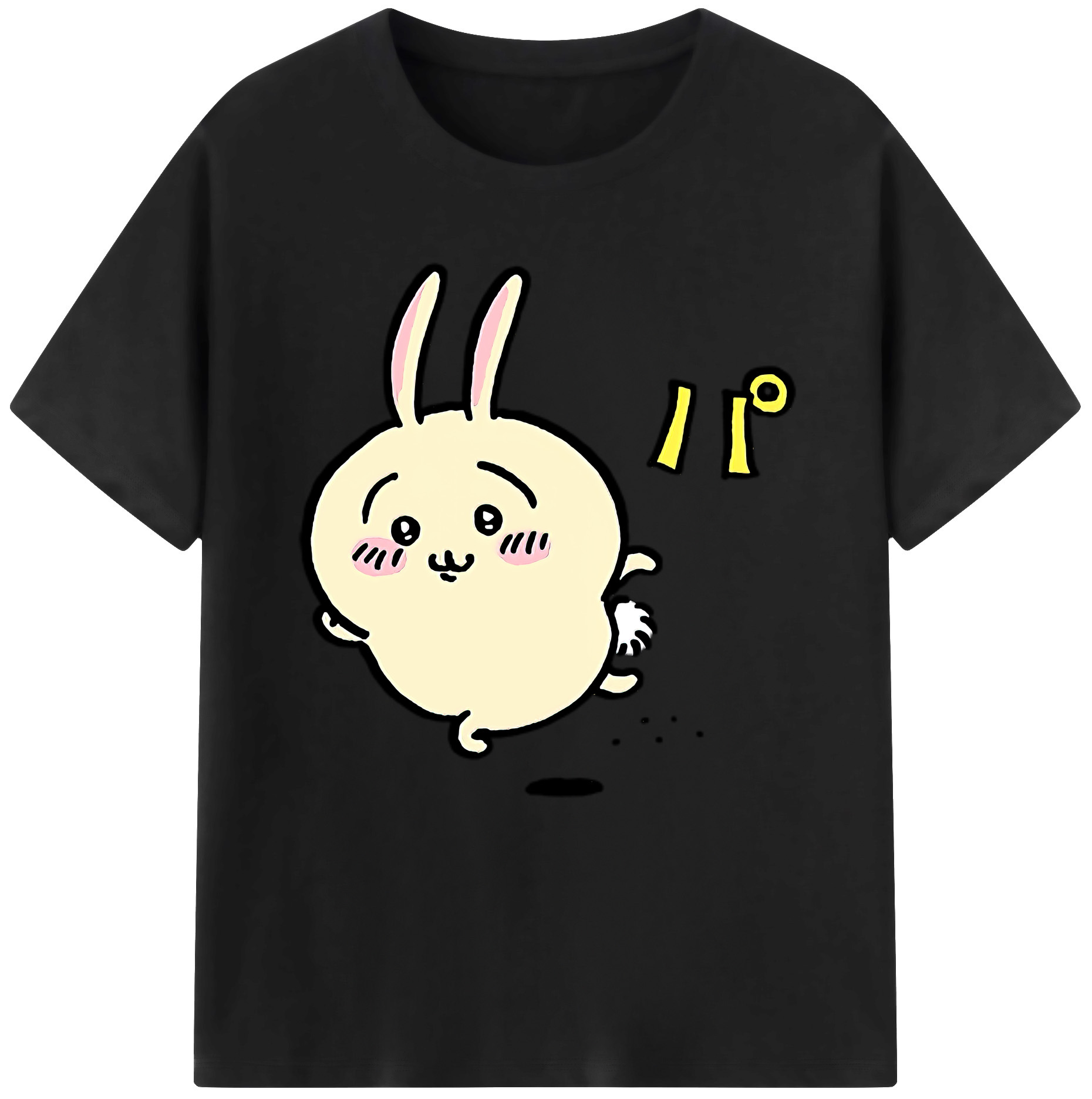 （画像用） ちいかわ うさぎ Chii-kawa usagi 綿100％半袖Tシャツ（フロントプリント）