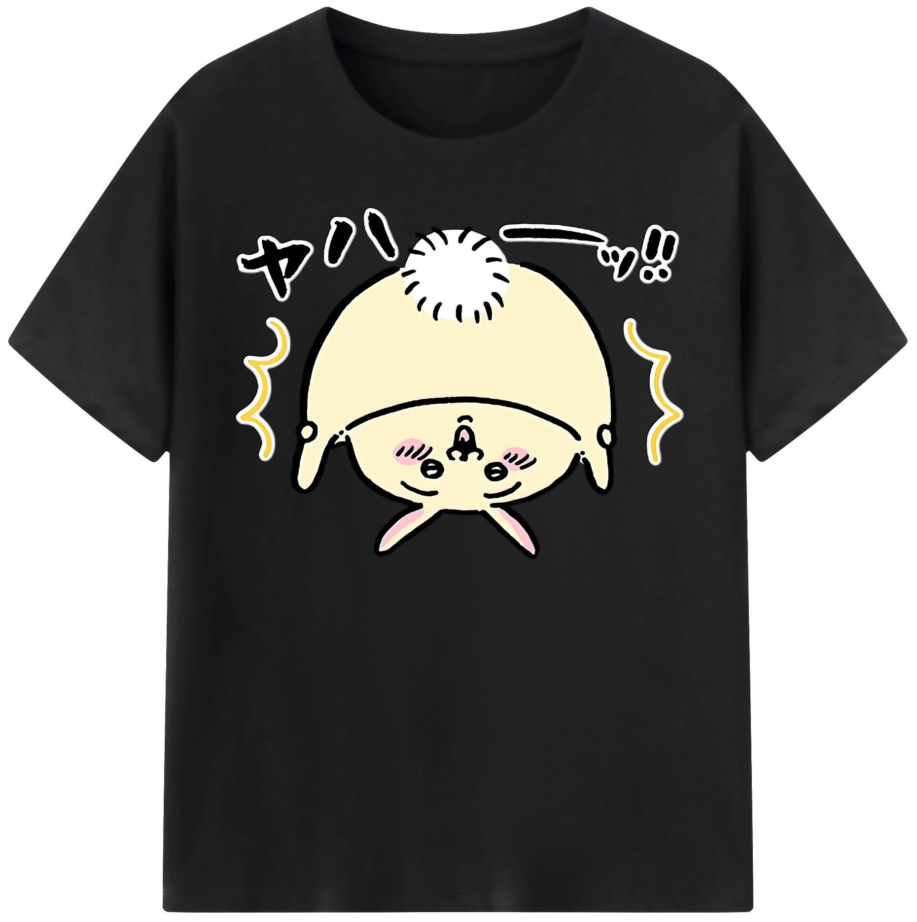 （画像用） ちいかわ うさぎ Chii-kawa usagi 綿100％半袖Tシャツ（フロントプリント）