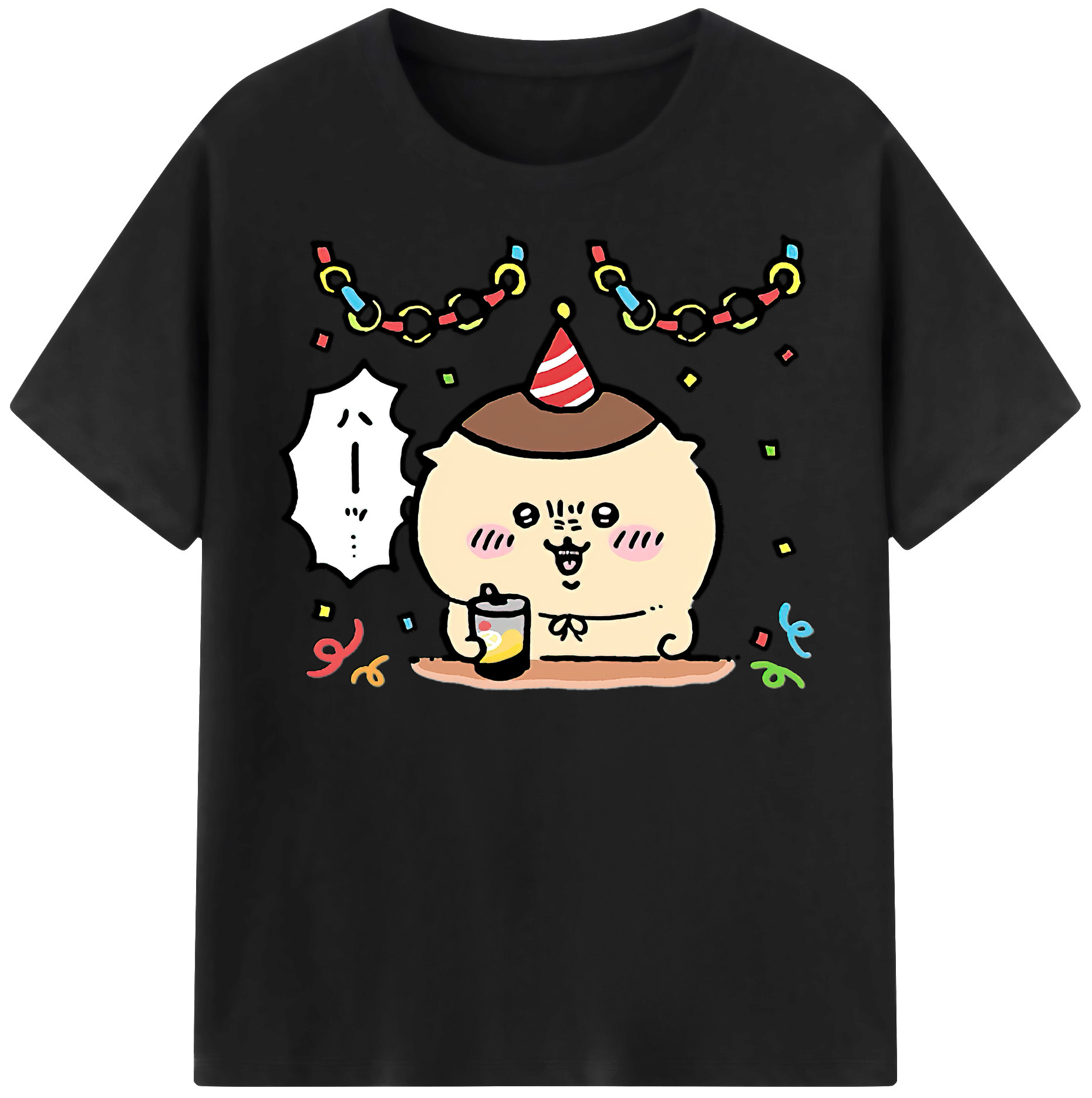 （画像用） ちいかわ くりまんじゅう Chii-kawa kuri manjū 綿100％半袖Tシャツ（フロントプリント）