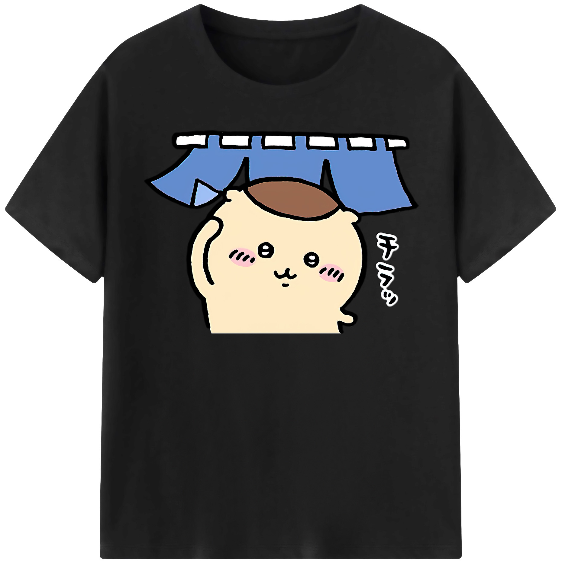 （画像用） ちいかわ くりまんじゅう Chii-kawa kuri manjū 綿100％半袖Tシャツ（フロントプリント）