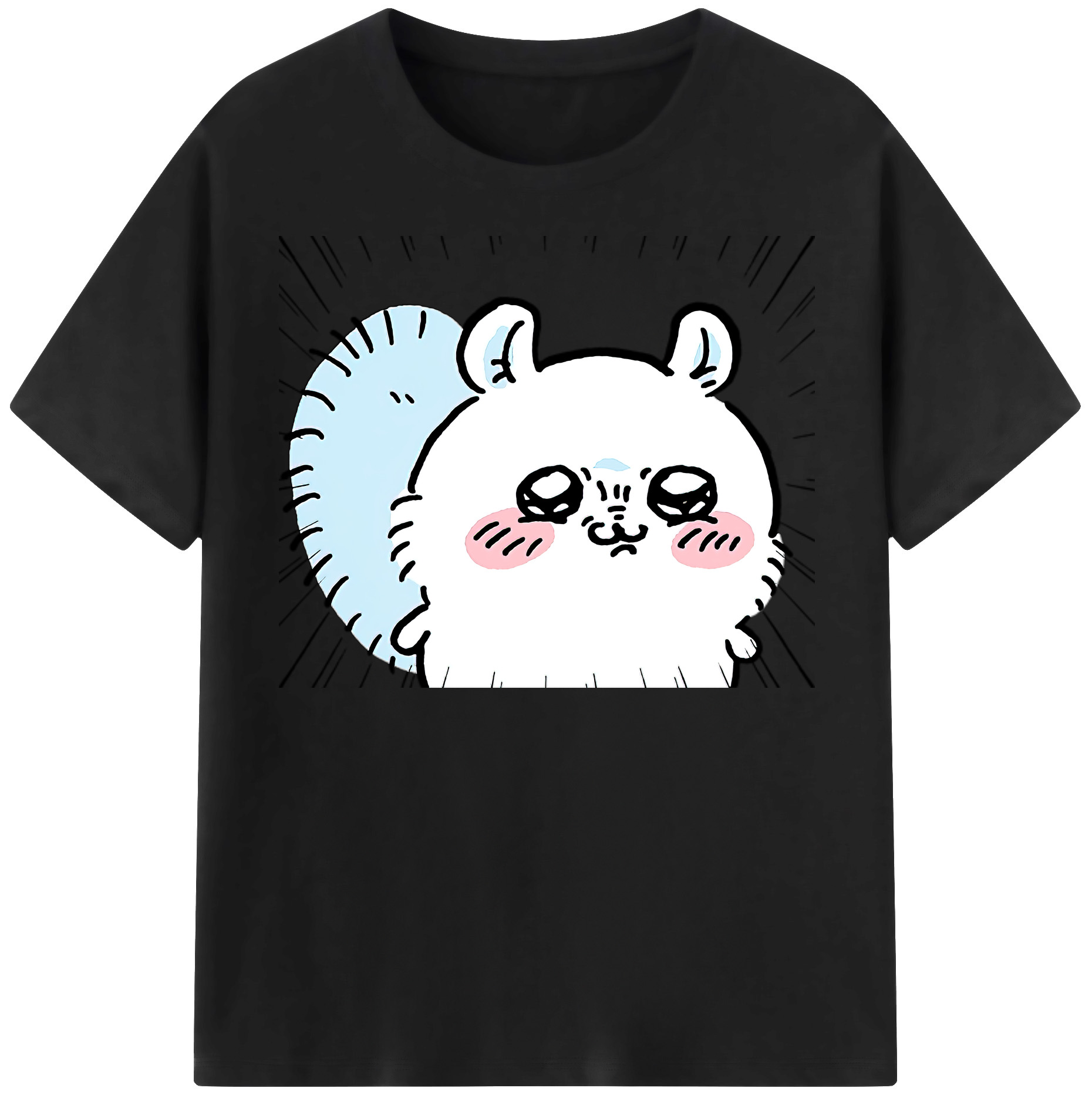 （画像用） ちいかわ モモンガ Chii-kawa Momonga 綿100％半袖Tシャツ（フロントプリント）