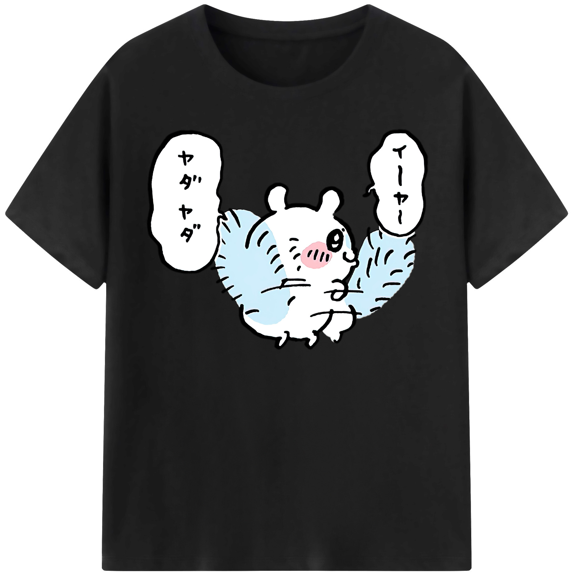 （画像用） ちいかわ モモンガ Chii-kawa Momonga 綿100％半袖Tシャツ（フロントプリント）