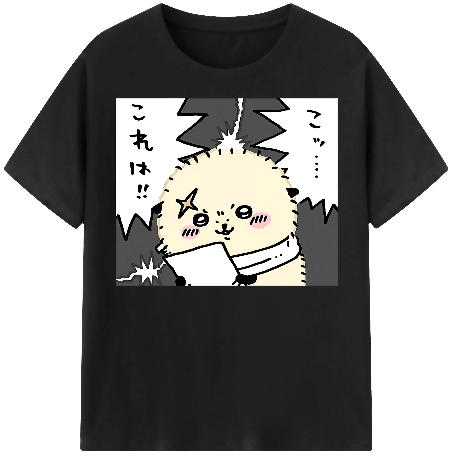 （画像用） ちいかわ ラッコ Chii-kawa Sea otter 綿100％半袖Tシャツ（フロントプリント）