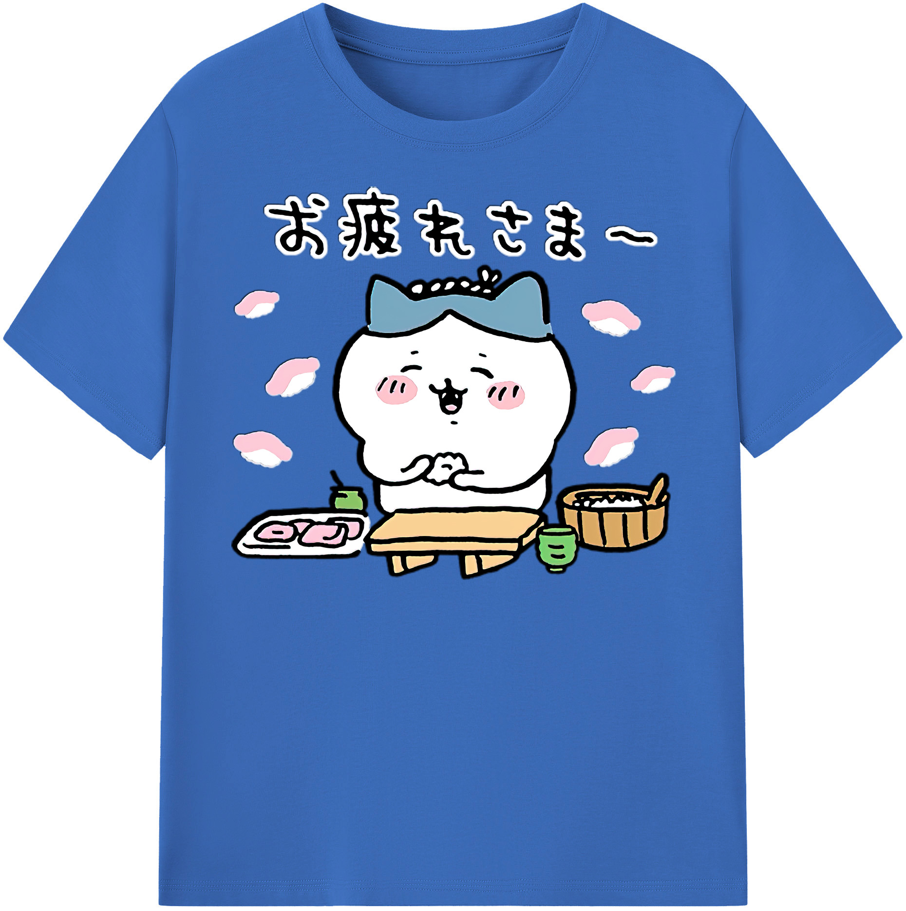 （画像用） ちいかわ ハチワレ Chii-kawa hachiware 綿100％半袖Tシャツ（フロントプリント）