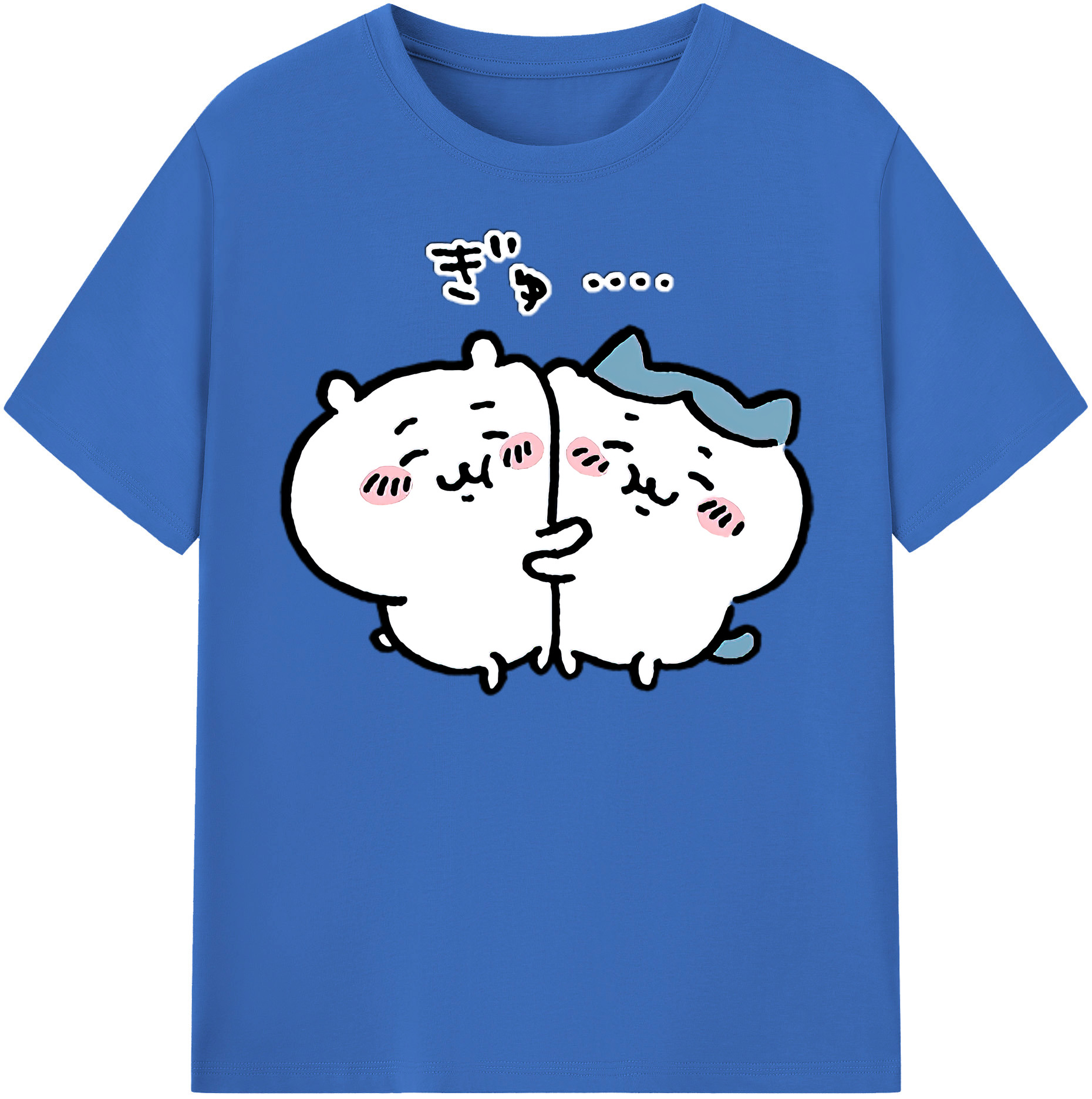 （画像用） ちいかわ ハチワレ Chii-kawa hachiware 綿100％半袖Tシャツ（フロントプリント）