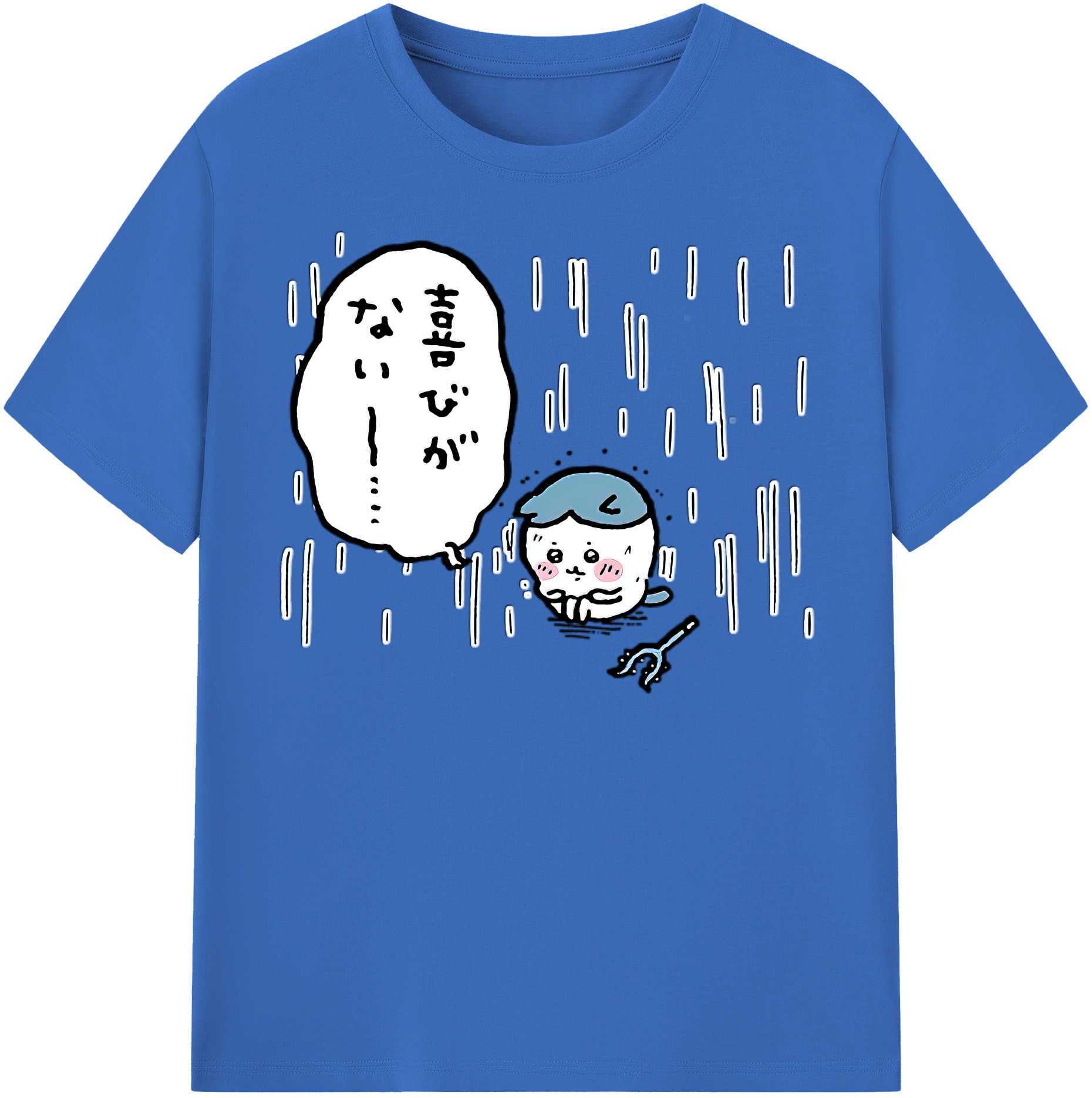 （画像用） ちいかわ ハチワレ Chii-kawa hachiware 綿100％半袖Tシャツ（フロントプリント）