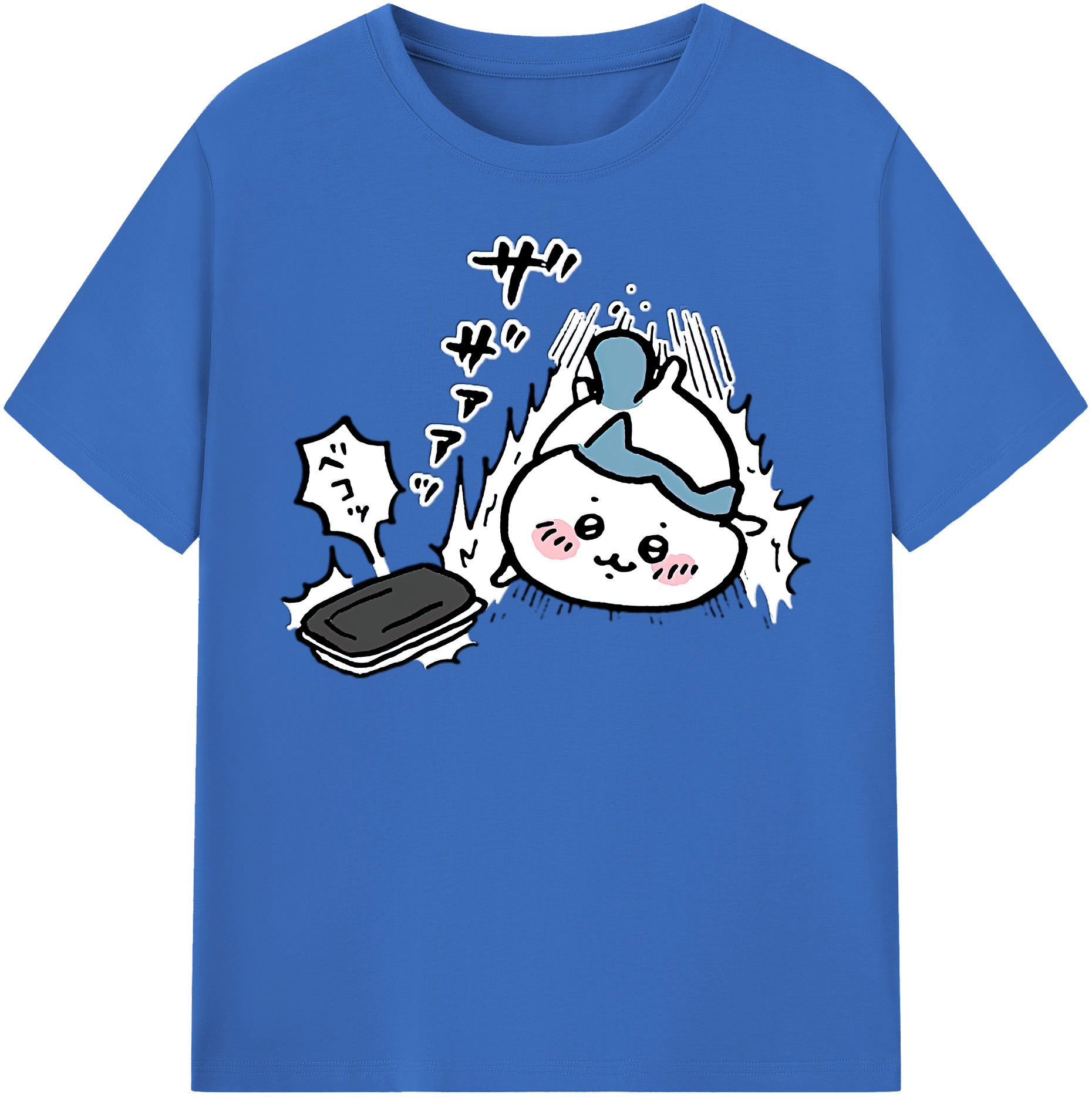 （画像用） ちいかわ ハチワレ Chii-kawa hachiware 綿100％半袖Tシャツ（フロントプリント）