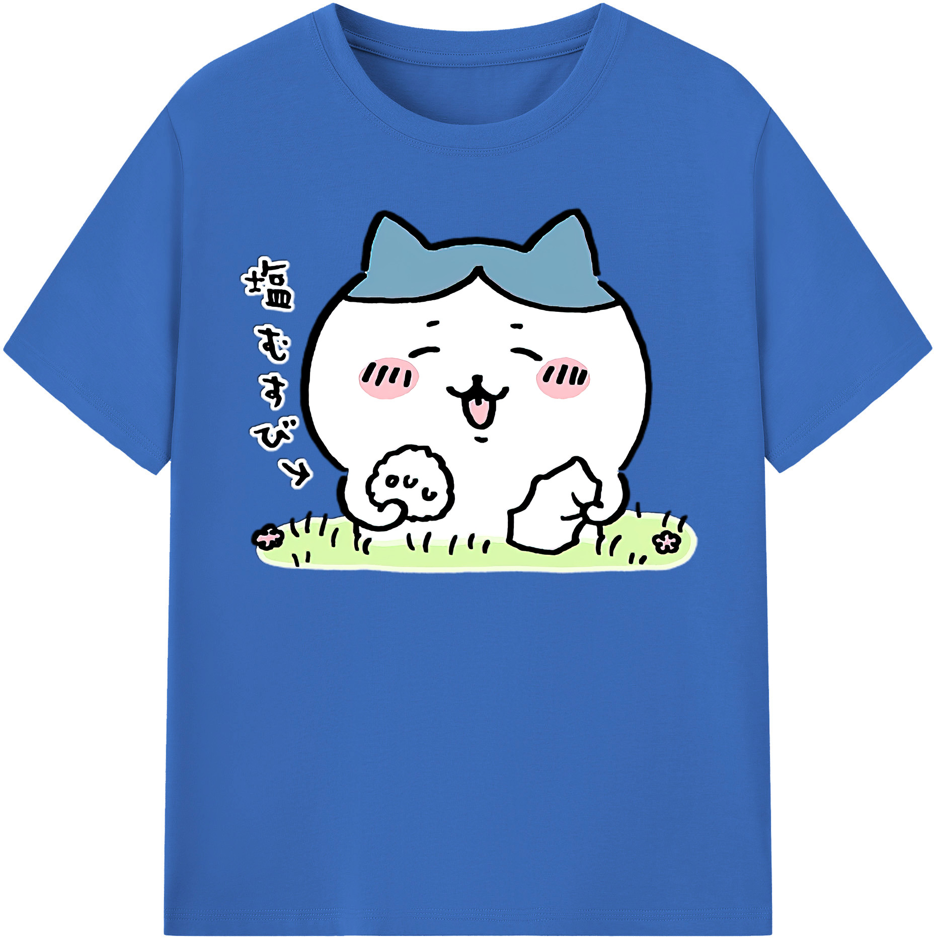 （画像用） ちいかわ ハチワレ Chii-kawa hachiware 綿100％半袖Tシャツ（フロントプリント）