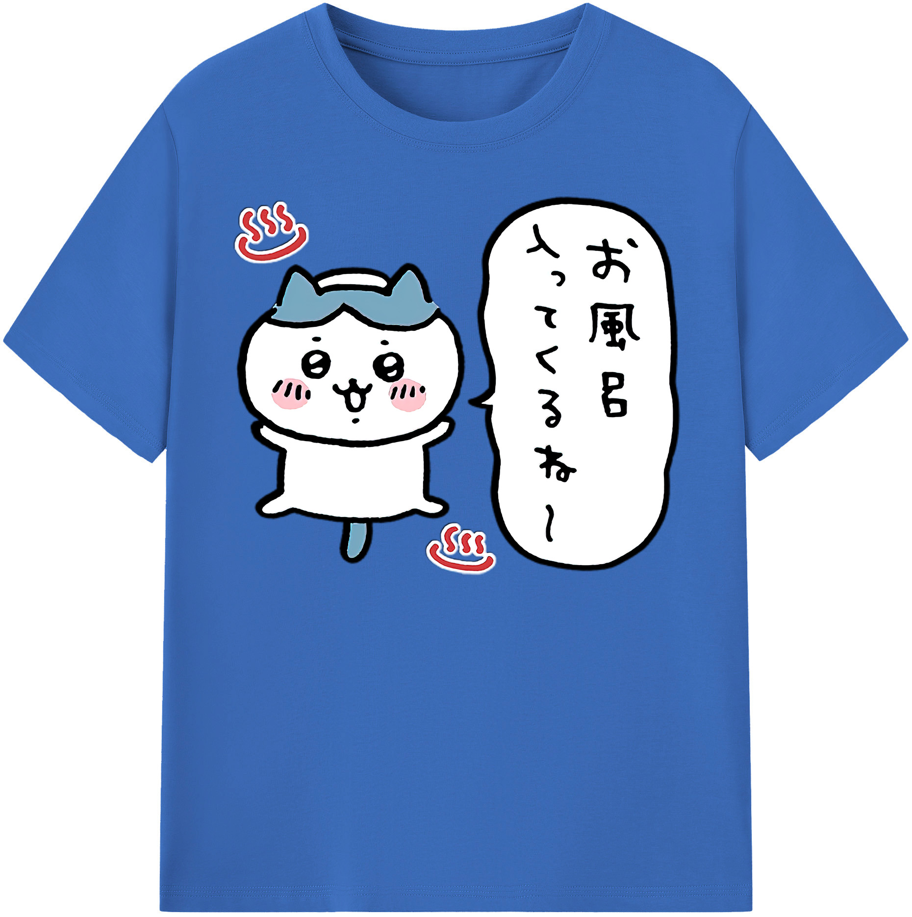 （画像用） ちいかわ ハチワレ Chii-kawa hachiware 綿100％半袖Tシャツ（フロントプリント）