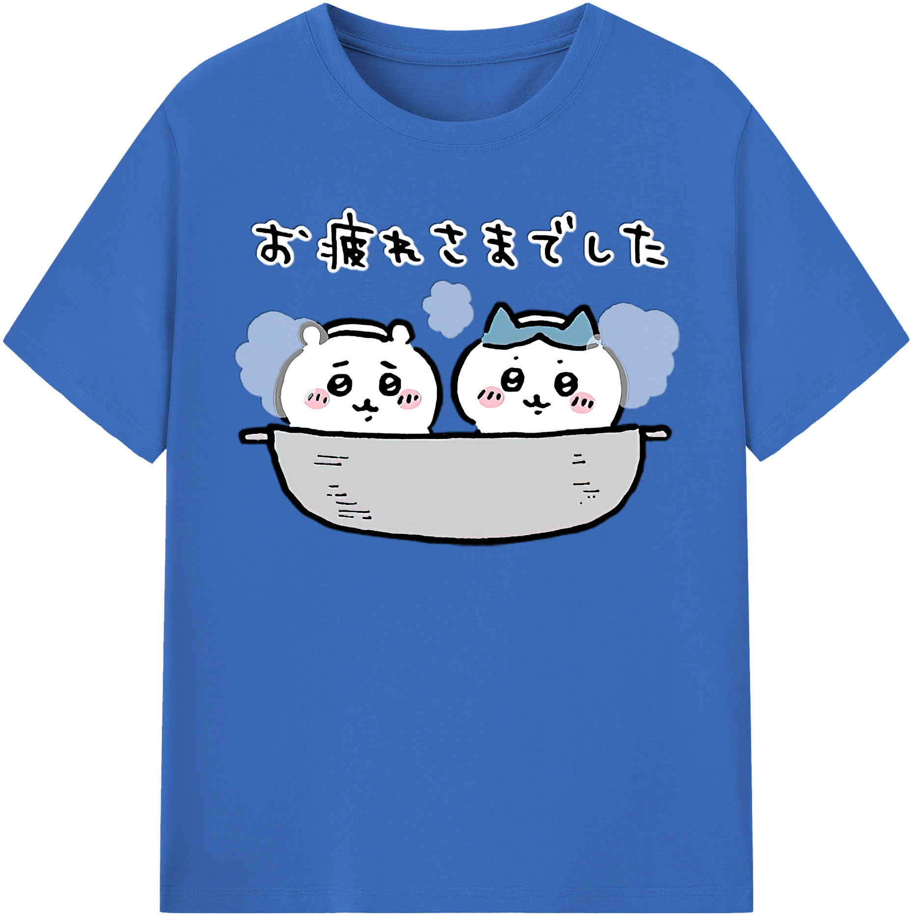 （画像用） ちいかわ ハチワレ Chii-kawa hachiware 綿100％半袖Tシャツ（フロントプリント）