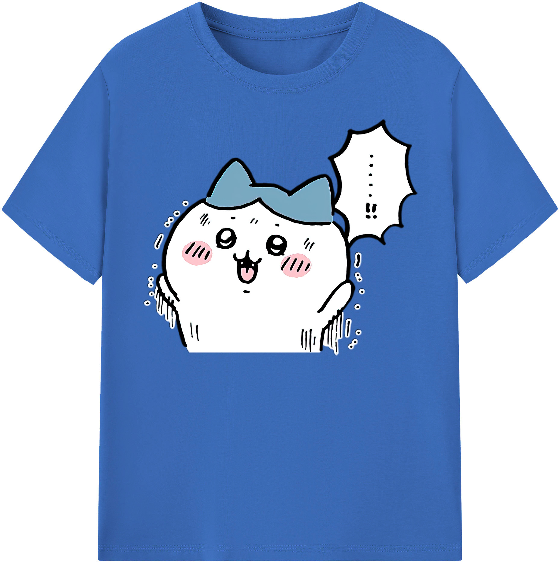 （画像用） ちいかわ ハチワレ Chii-kawa hachiware 綿100％半袖Tシャツ（フロントプリント）
